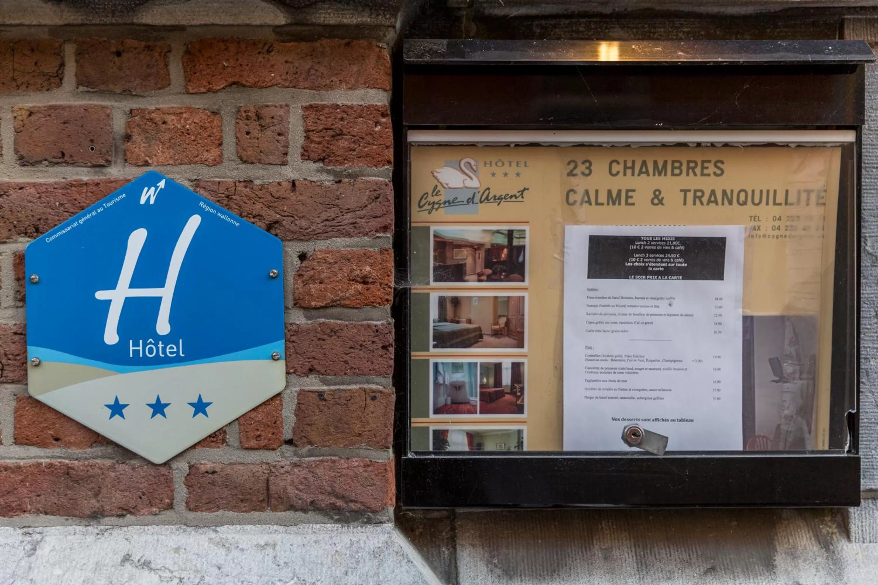 Certificate/Award in Hotel Le Cygne d'Argent