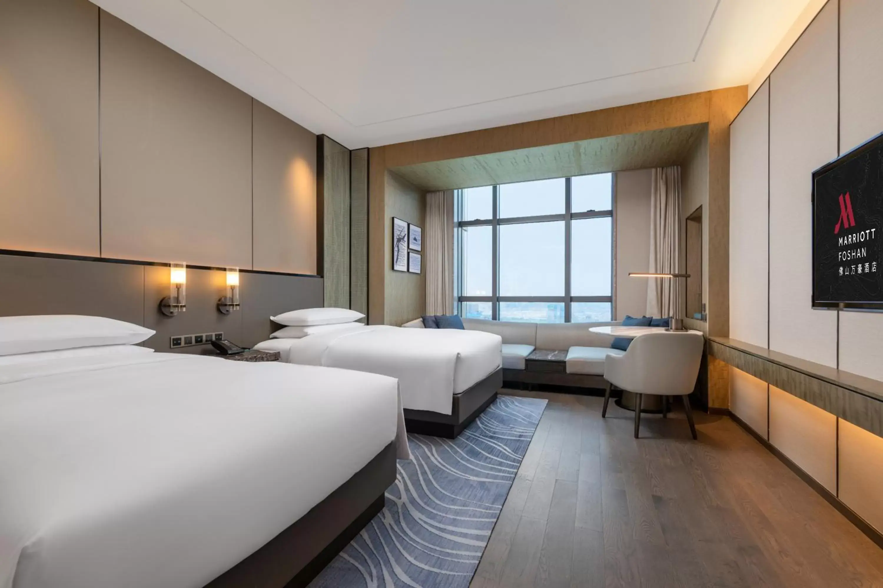 Deluxe Twin Room in Foshan Marriott Hotel Deluxe Twin Room in Foshan Marriott Hotel