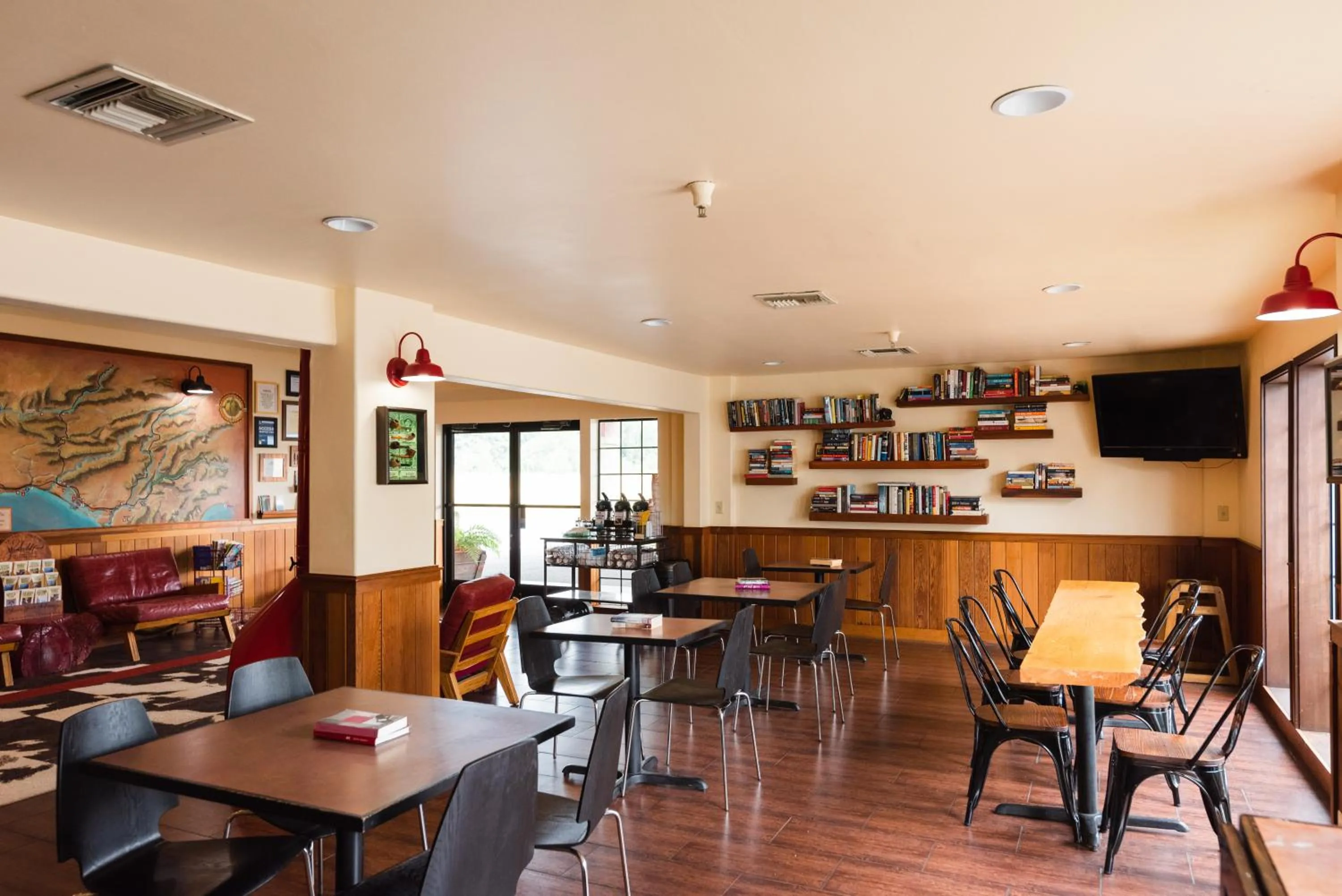 Seating area in The Redwood Riverwalk, a boutique hotel