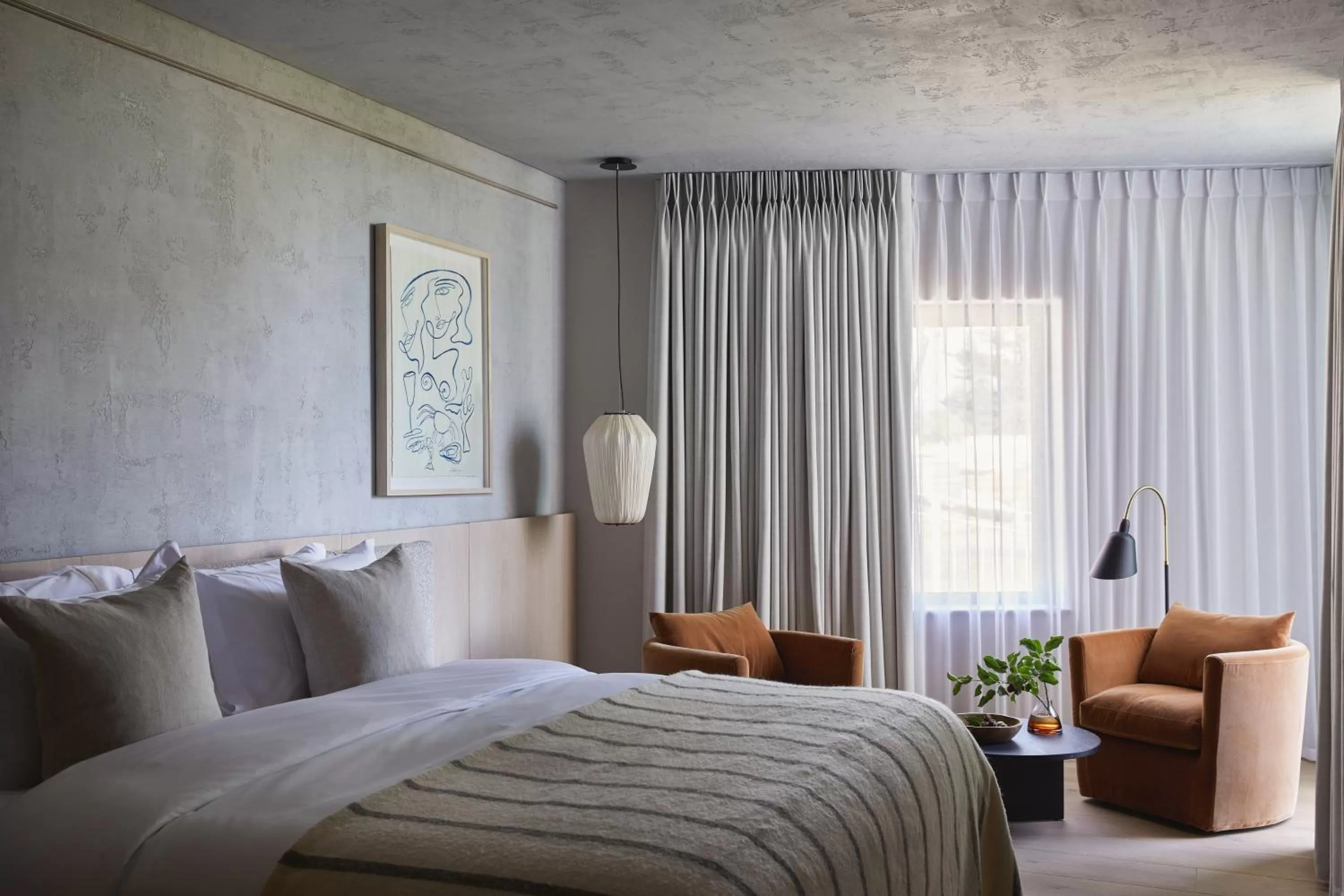 Bedroom, Bed in Fowey Hall Hotel