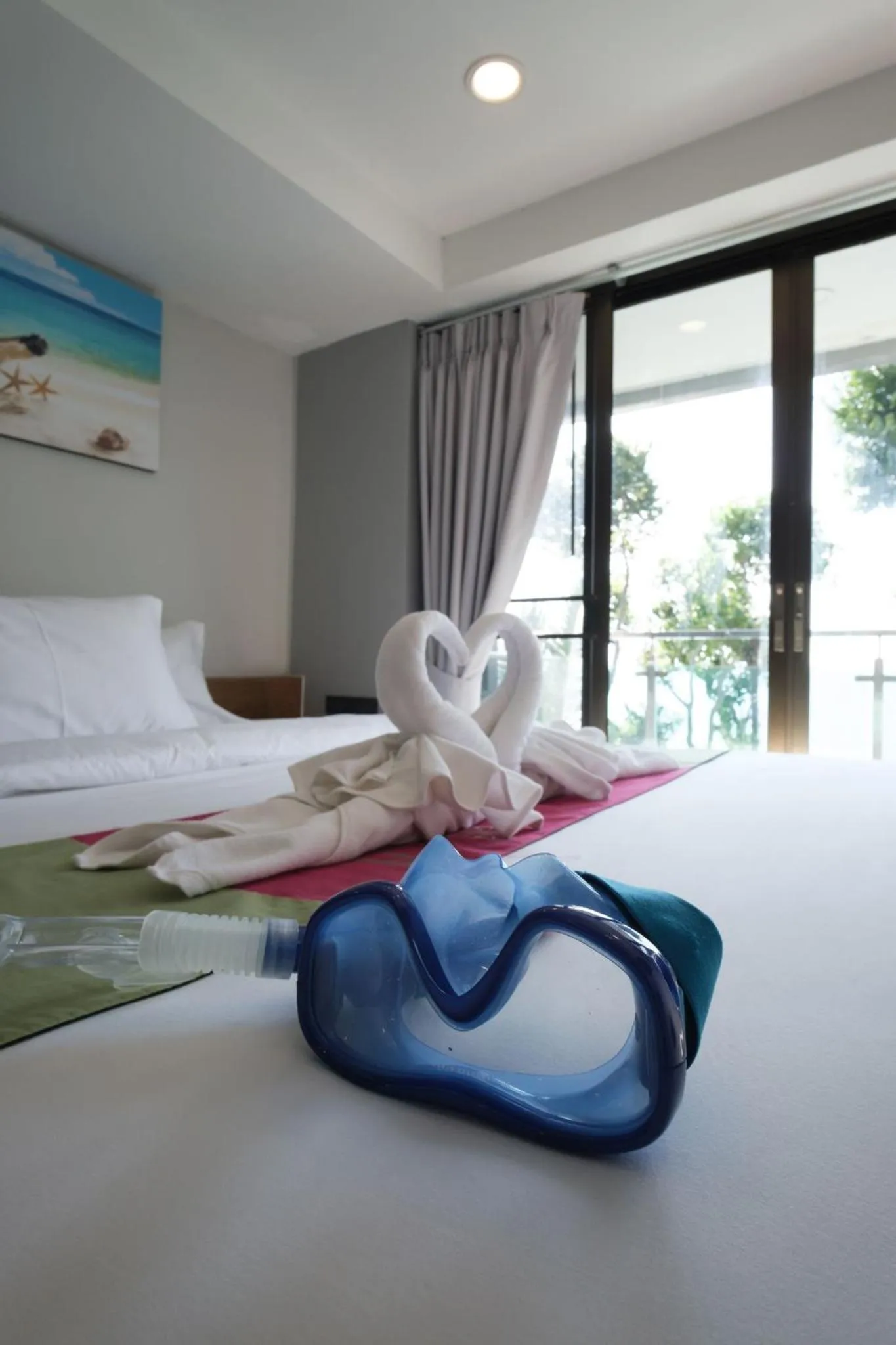 Bed in Cliff Lanta Suite-Koh Lanta Krabi