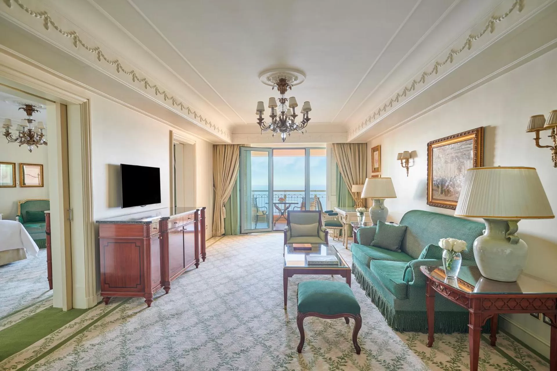 Living room, Bed in Four Seasons Hotel Alexandria At San Stefano