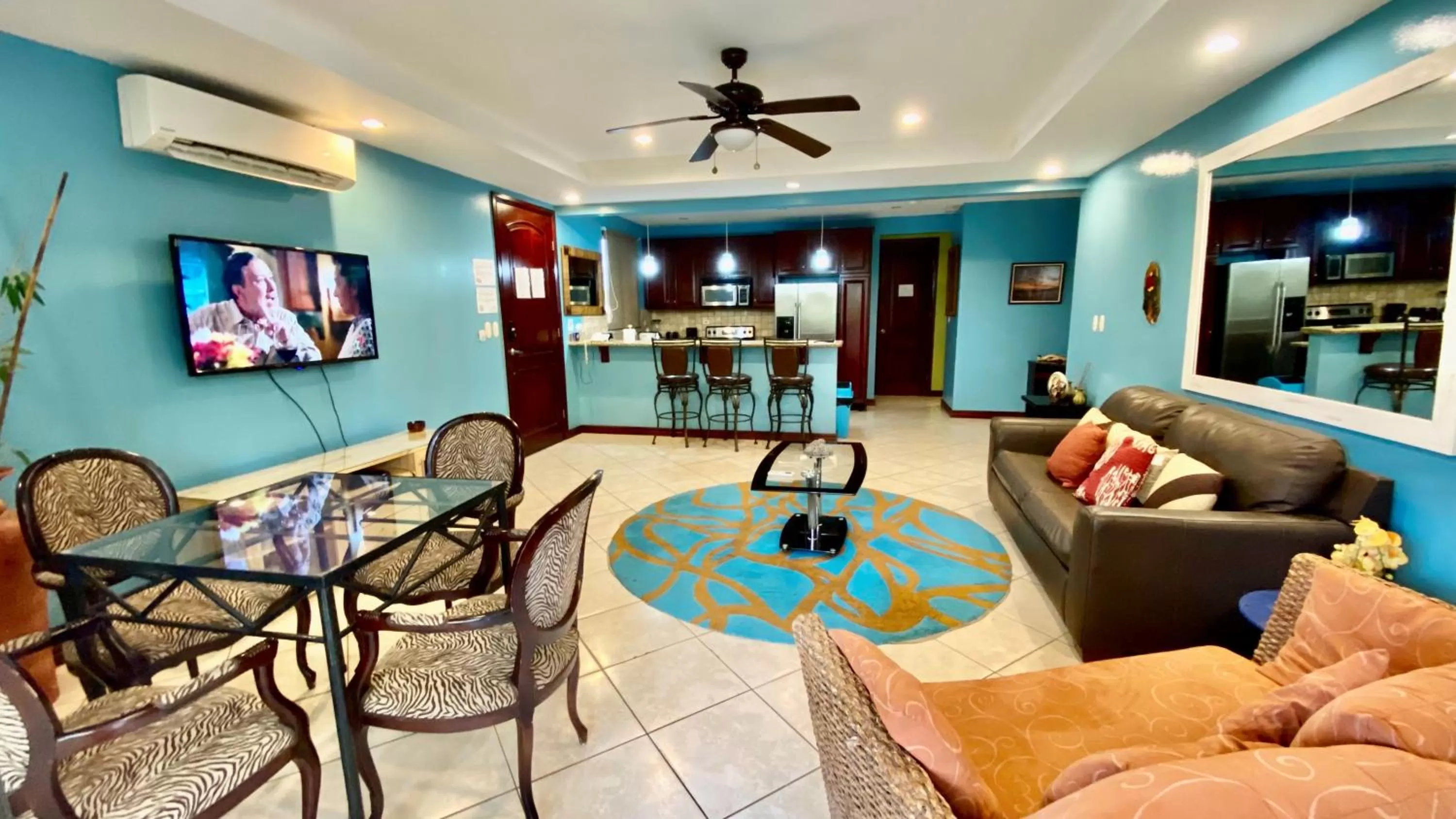 Living room in Monte Carlo Luxury Condominiums
