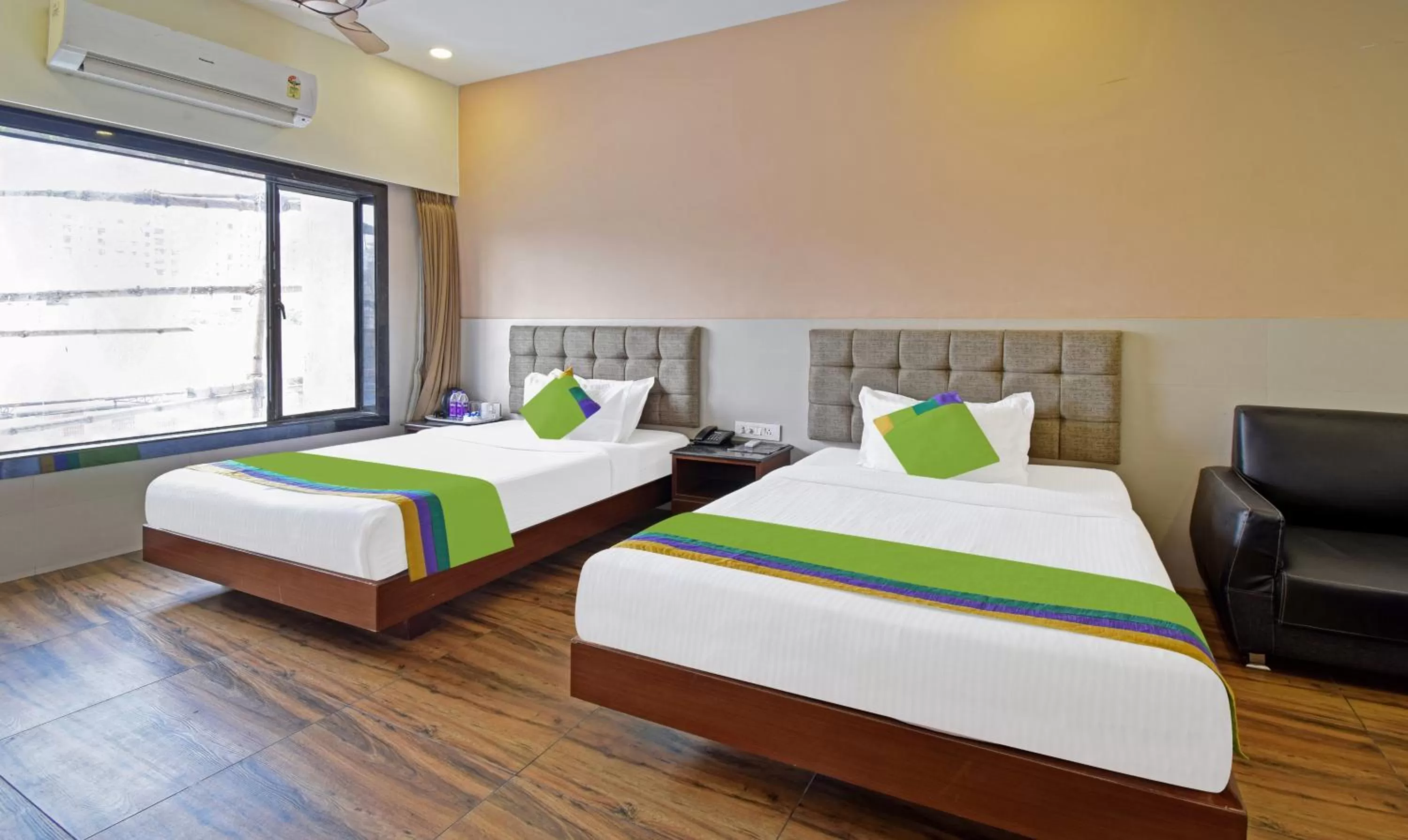 Bedroom, Bed in Treebo Sky Point