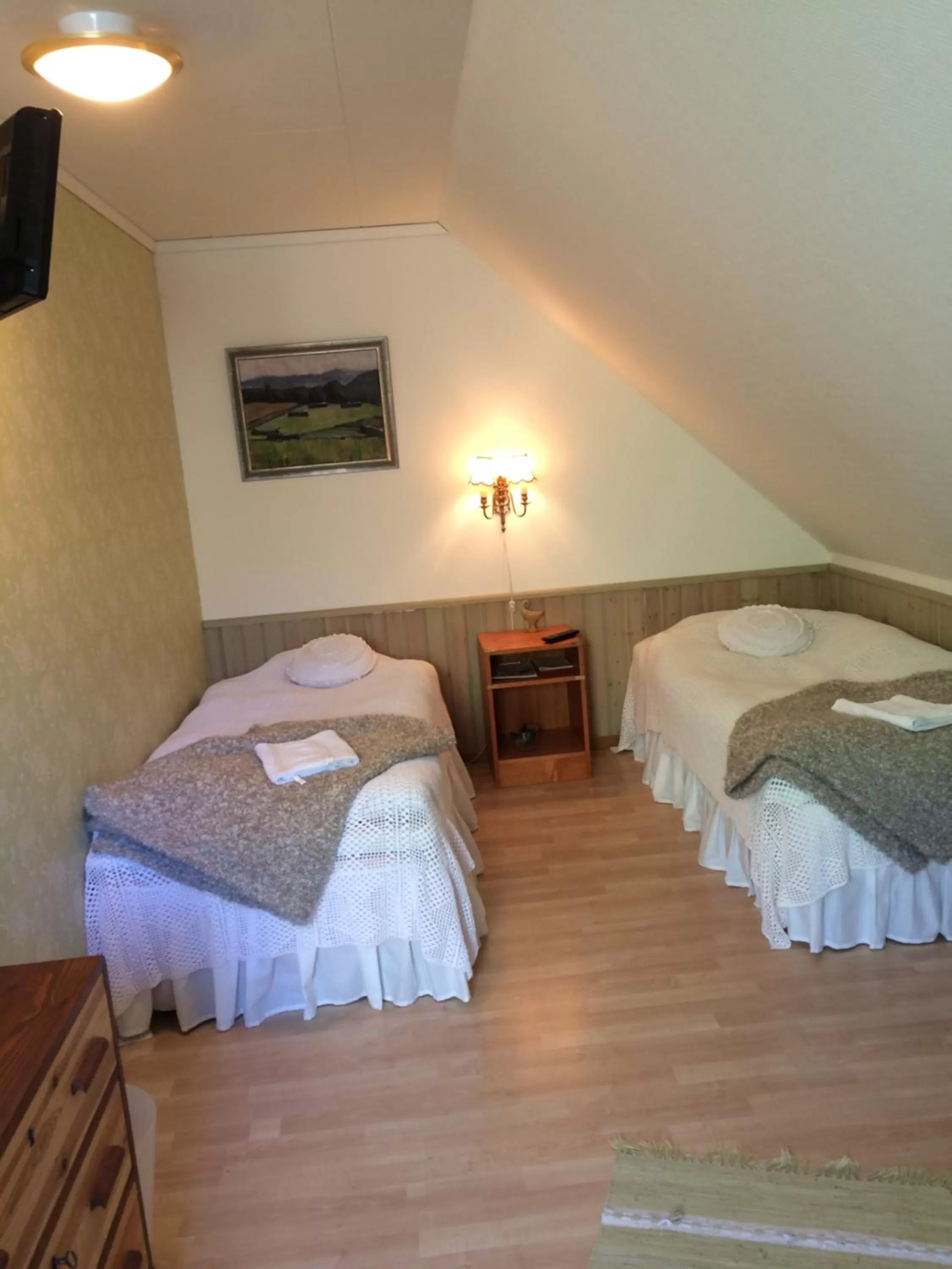 Photo of the whole room, Bed in skummeslöv B & B