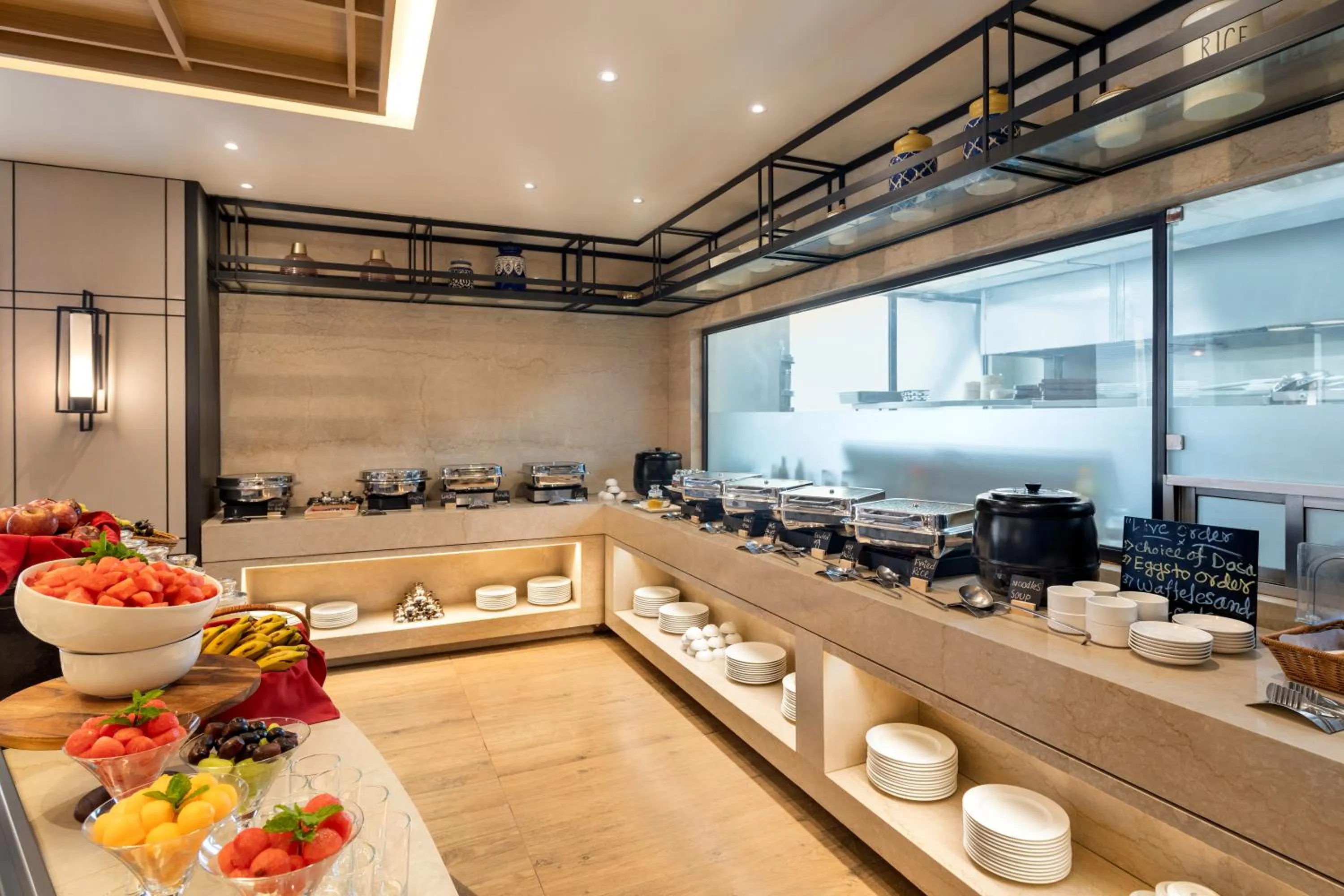 Buffet breakfast in Ramada Encore by Wyndham Siliguri Sevoke Road