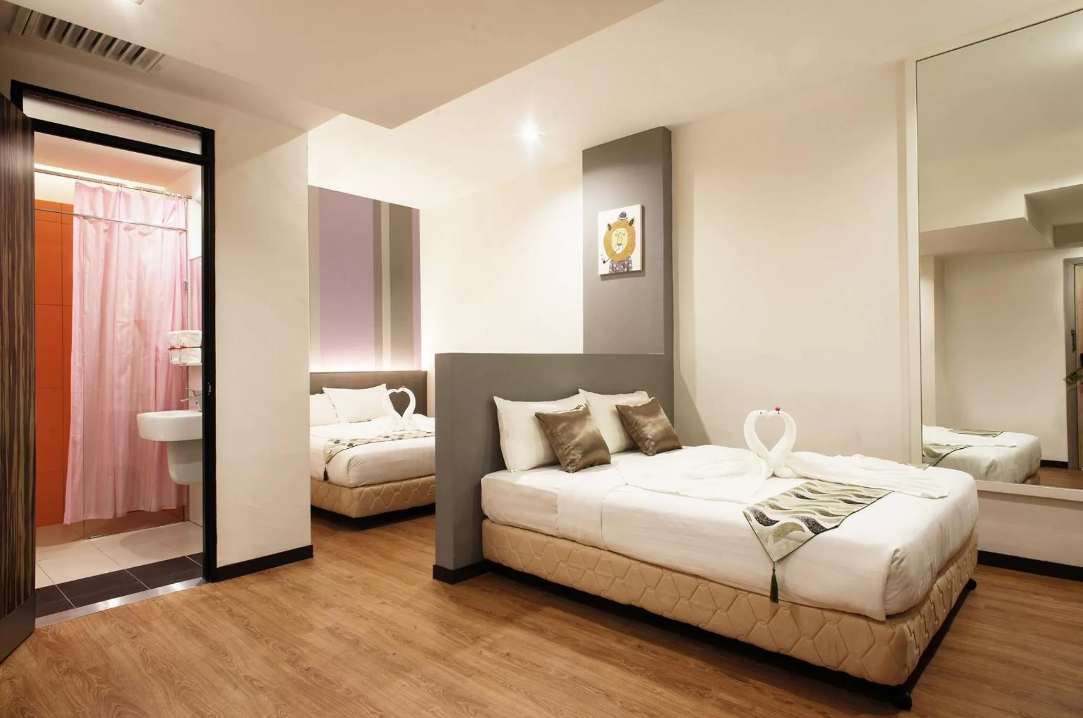 Bed in HelicoNia Hotel