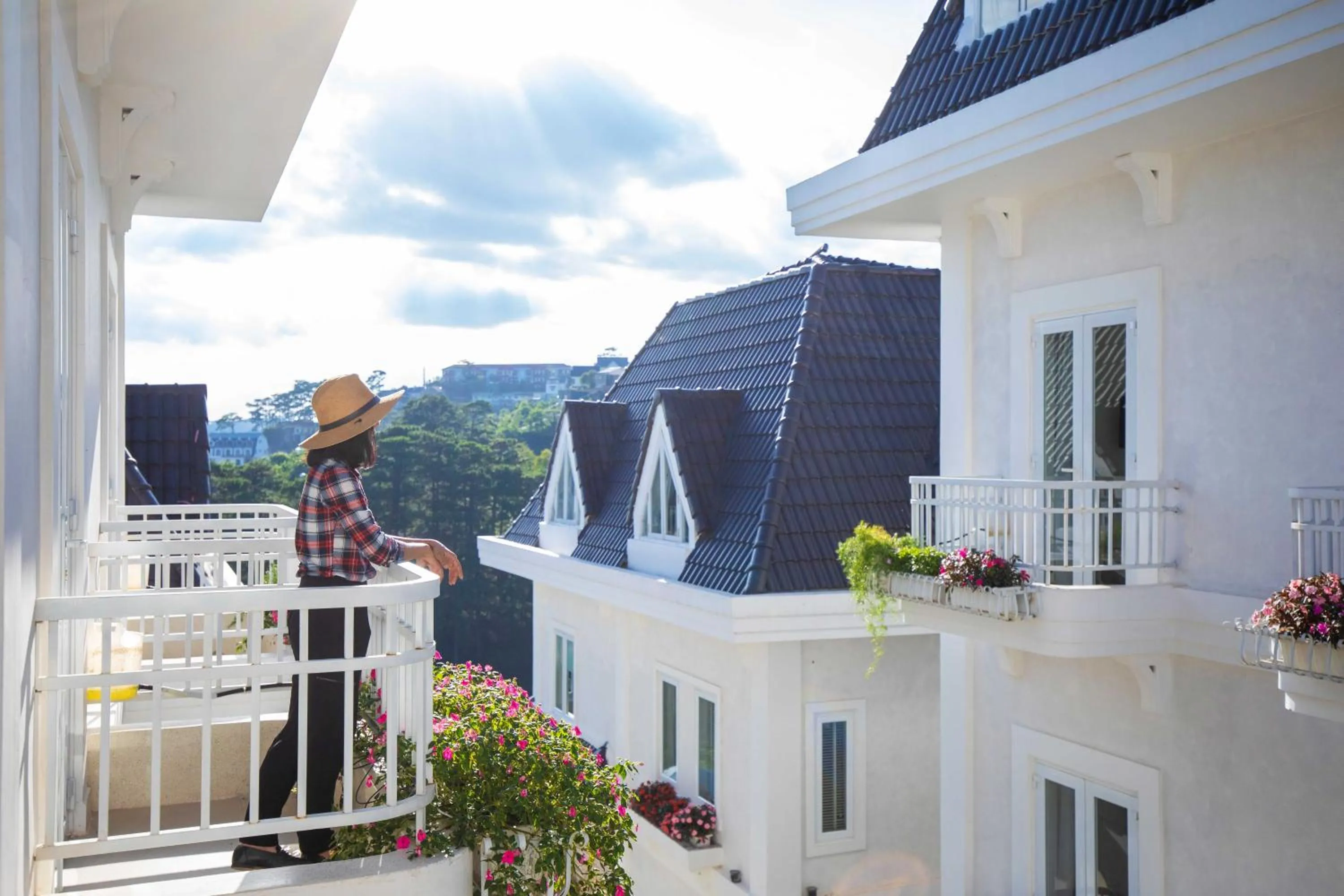 Balcony/Terrace in Dalat De Charme Village