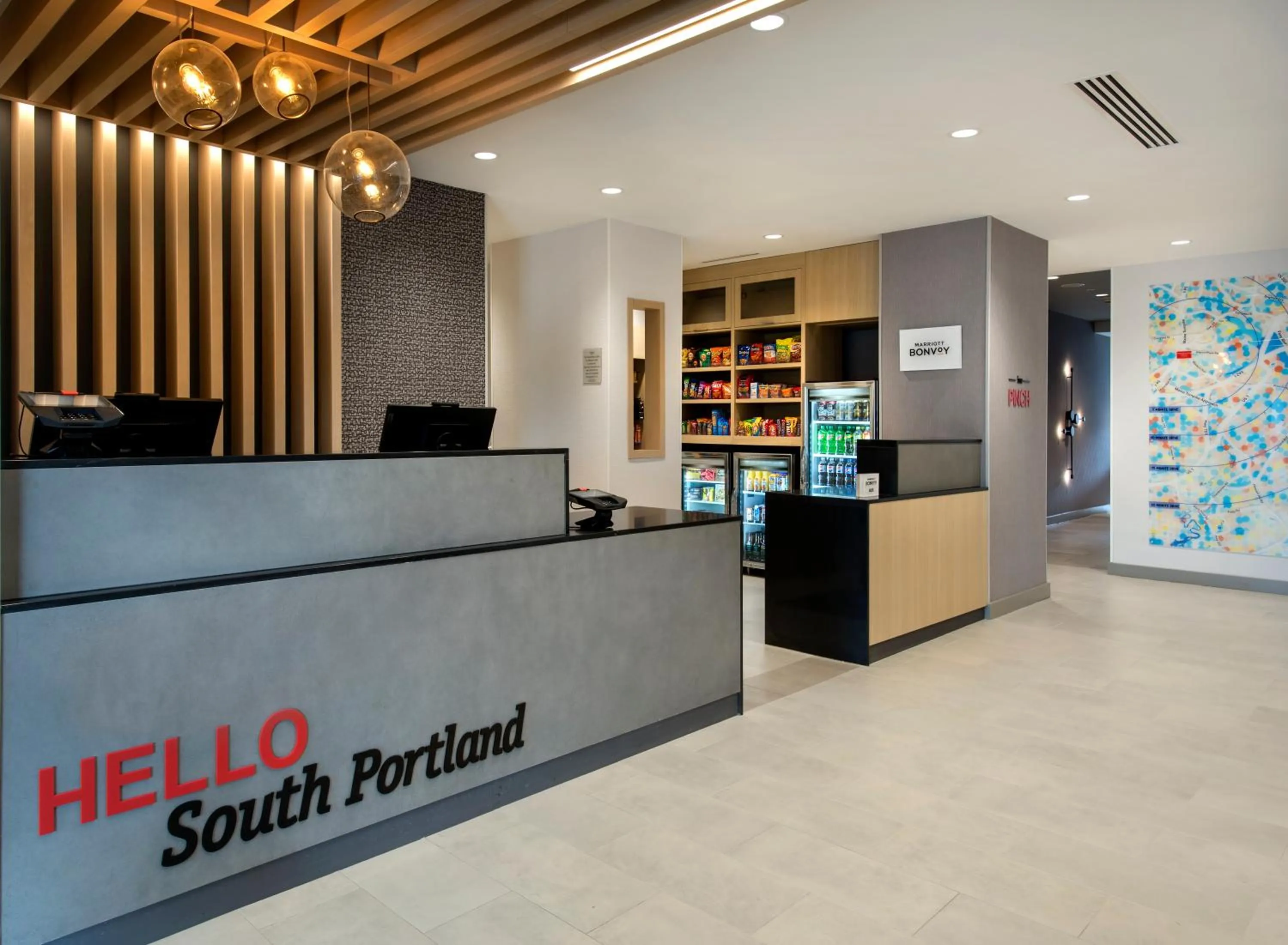 Lobby or reception in TownePlace Suites Portland Airport ME