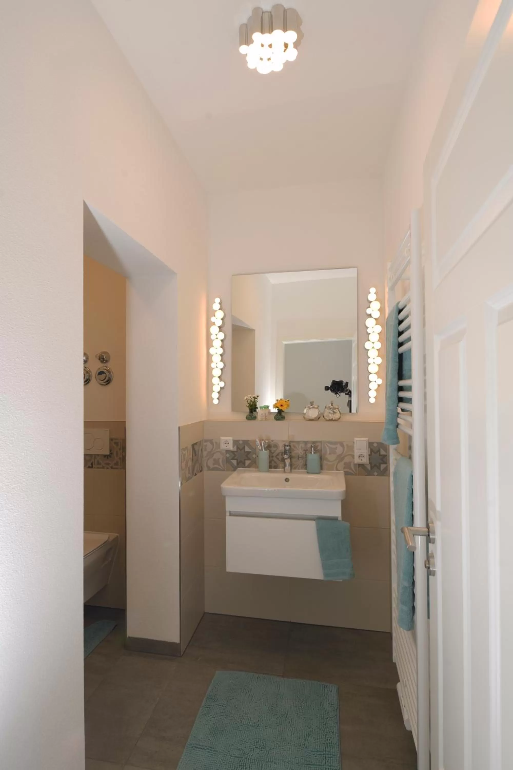 Bathroom, Bed in Boardinghouse alte Spinnerei