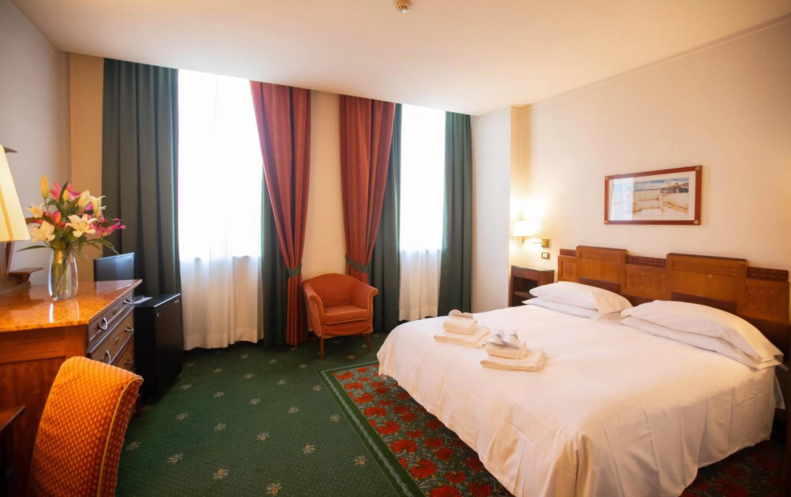 Bed in Hotel Candiani