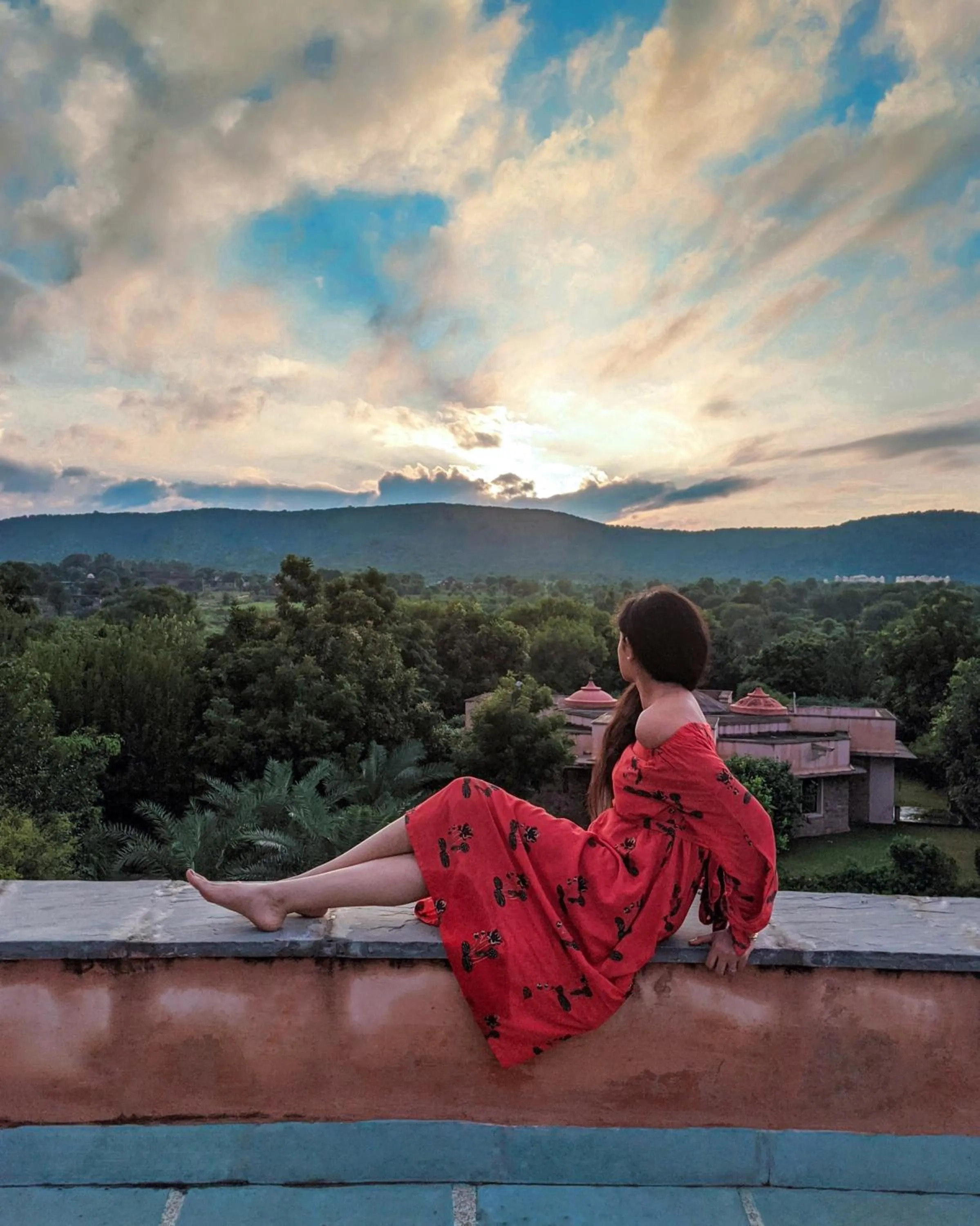 Sunset in Tree of Life Resort & Spa Jaipur