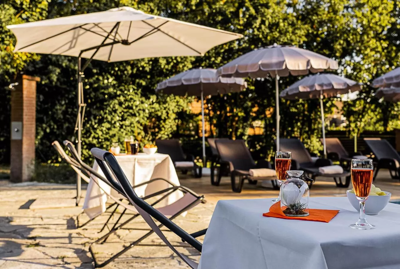 Patio in Business Hotel