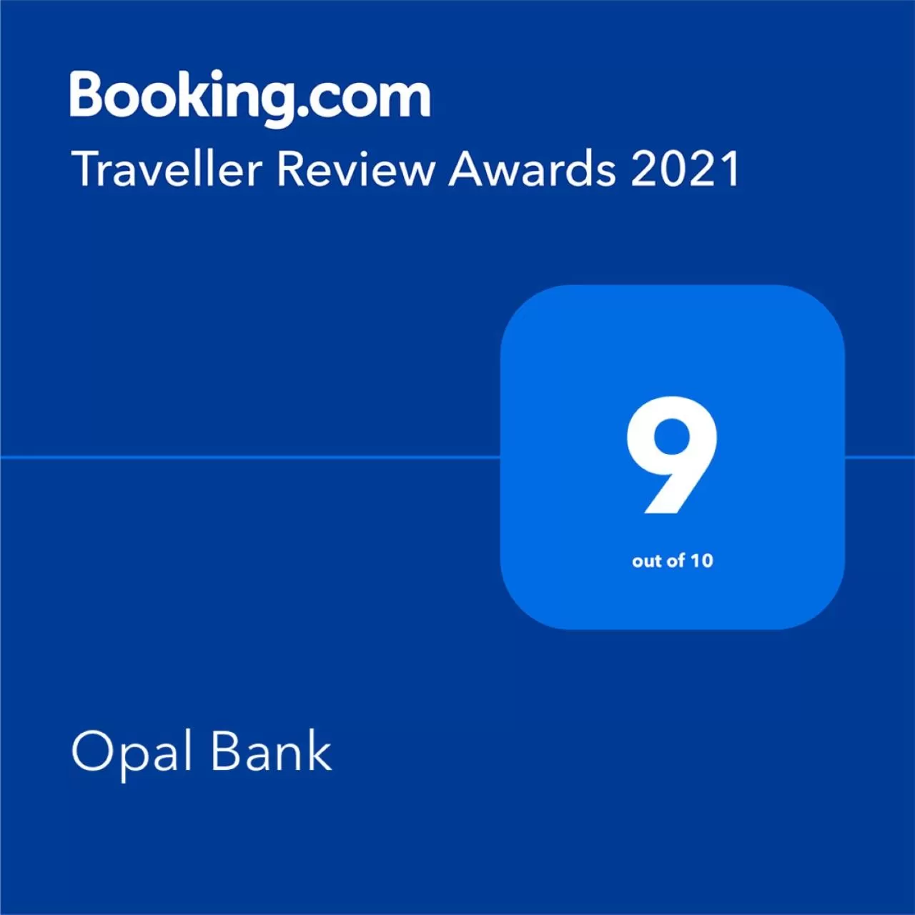 Certificate/Award in Opal Bank