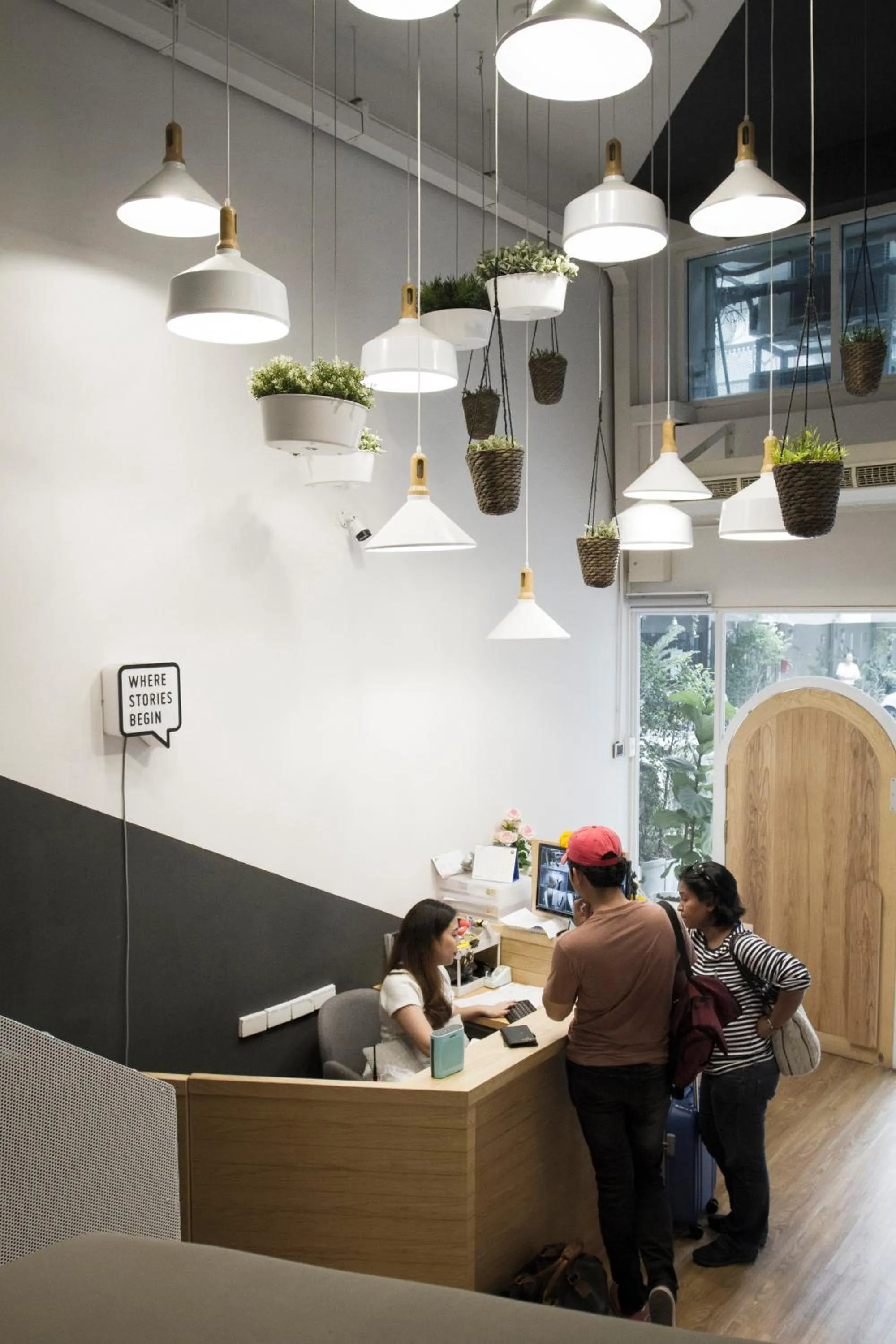 Lobby or reception in Bed One Block Hostel