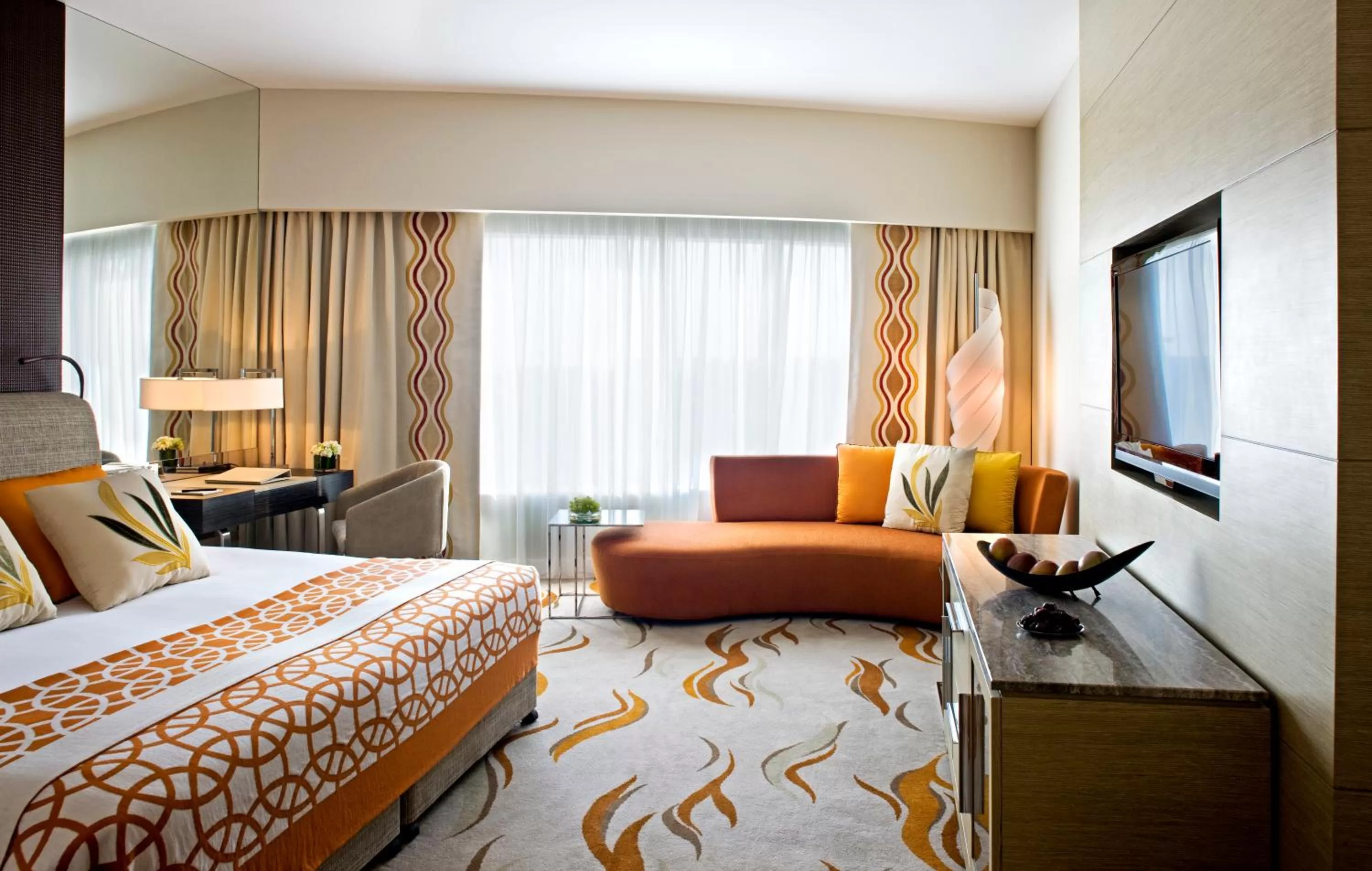 Bed in Millennium Al Rawdah Hotel