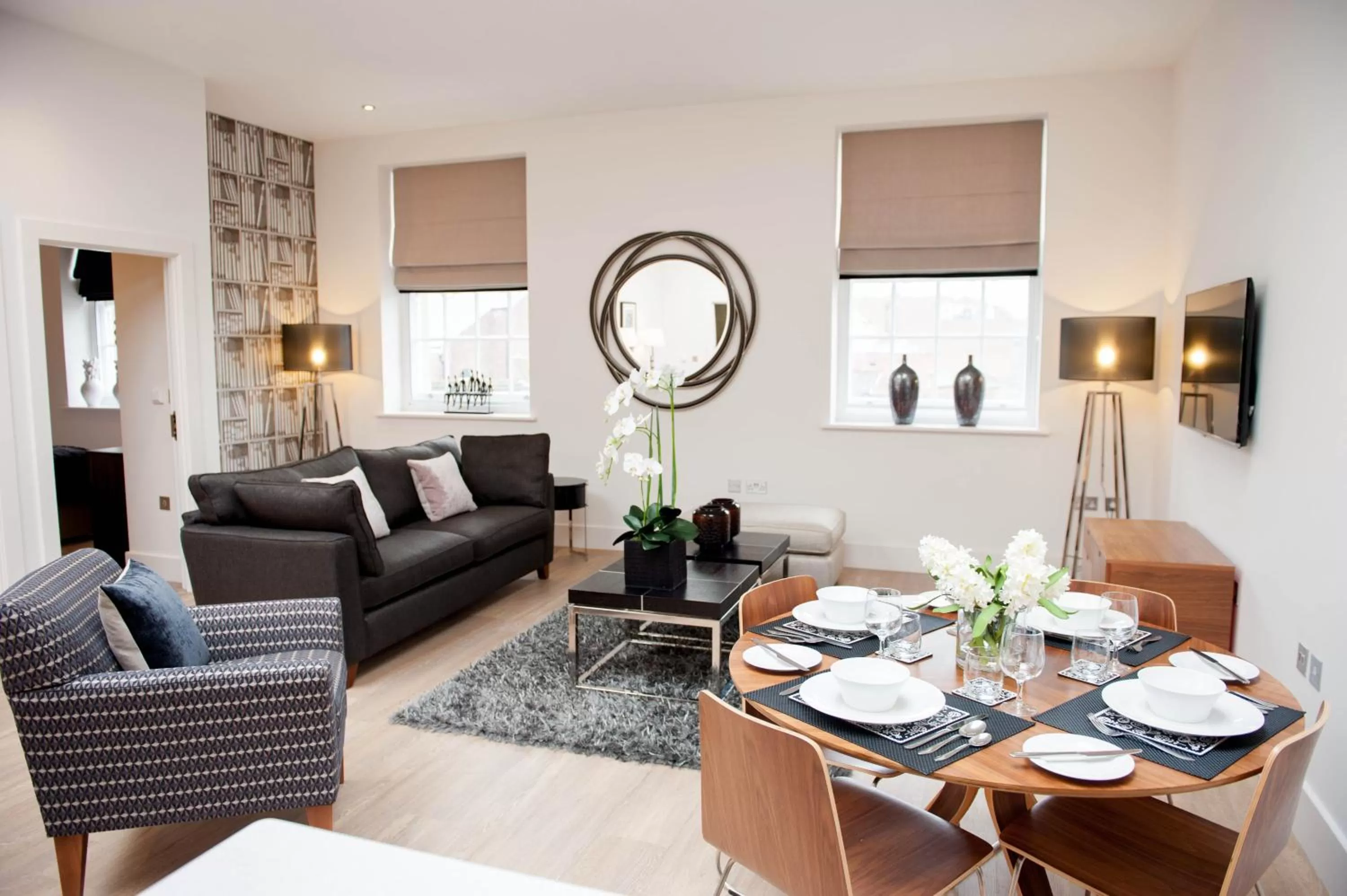 Living room in The Halston Carlisle