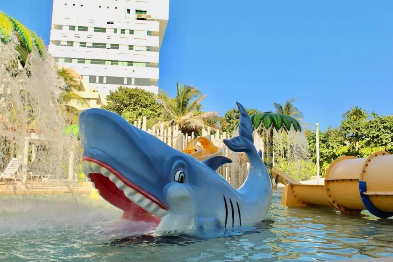 Aqua park, Water Park in Condos inside an Ocean Front Hotel Resort