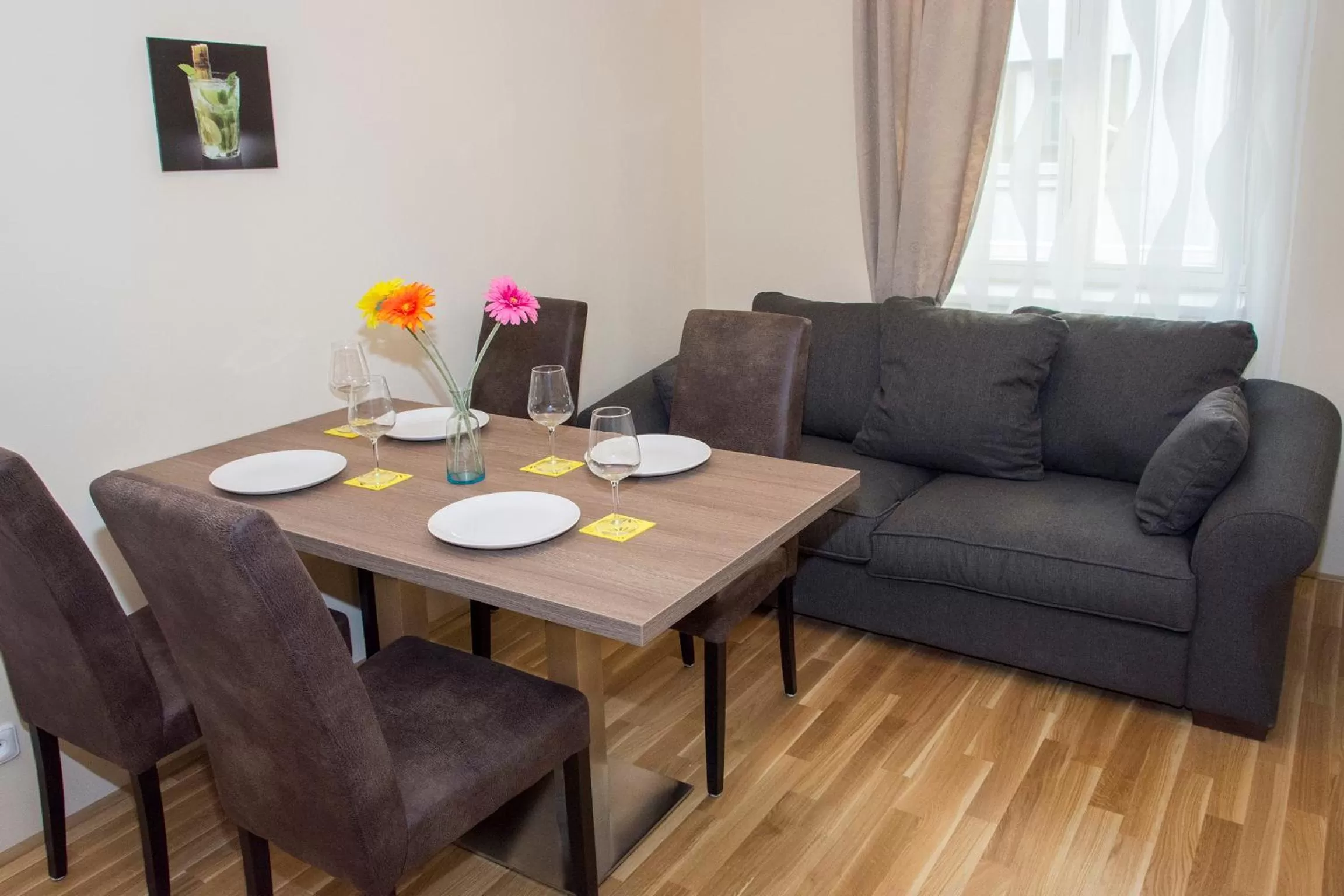Seating area in Limes Apartments