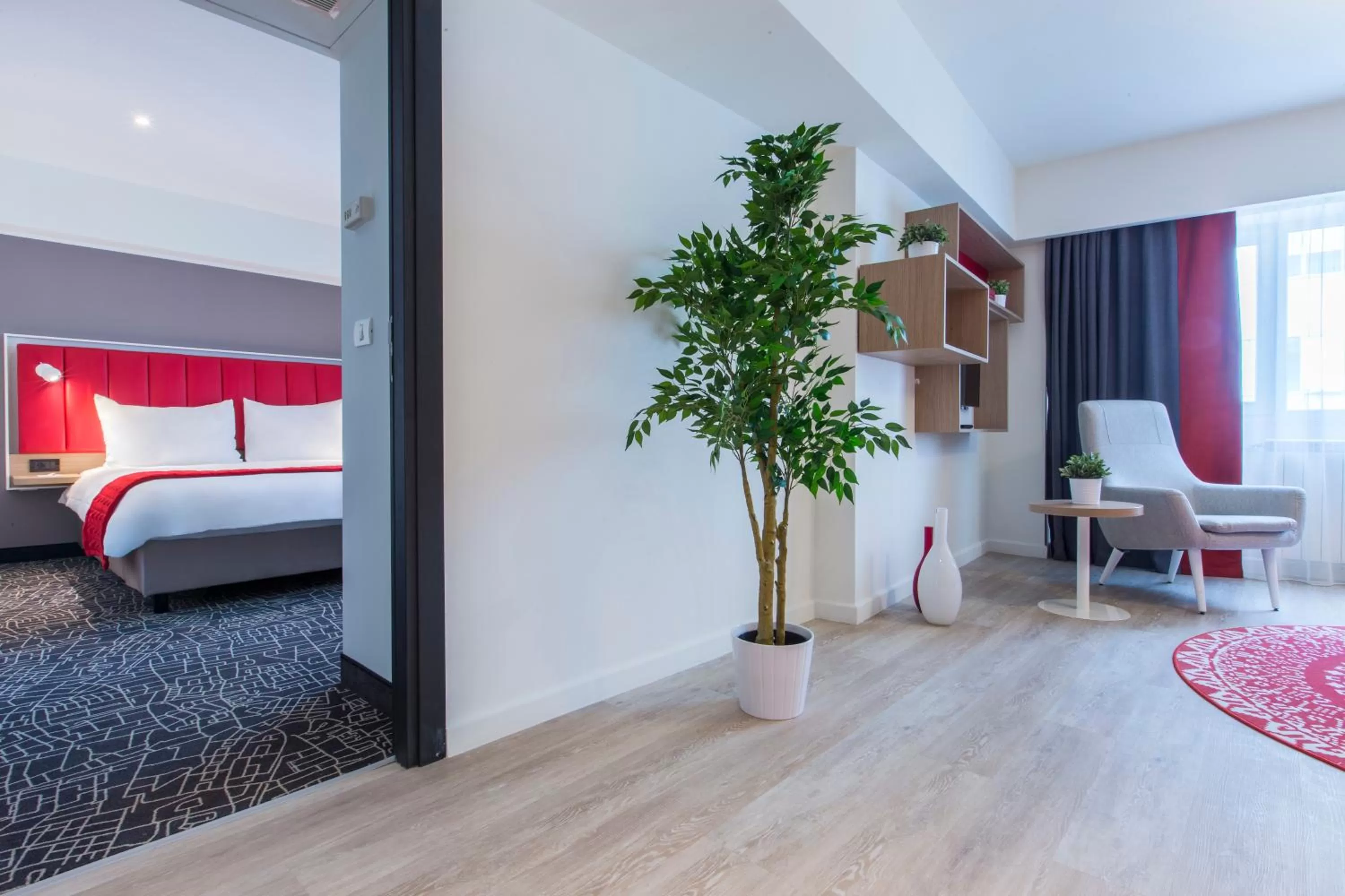 Decorative detail, Bed in Park Inn by Radisson Bucharest Hotel & Residence