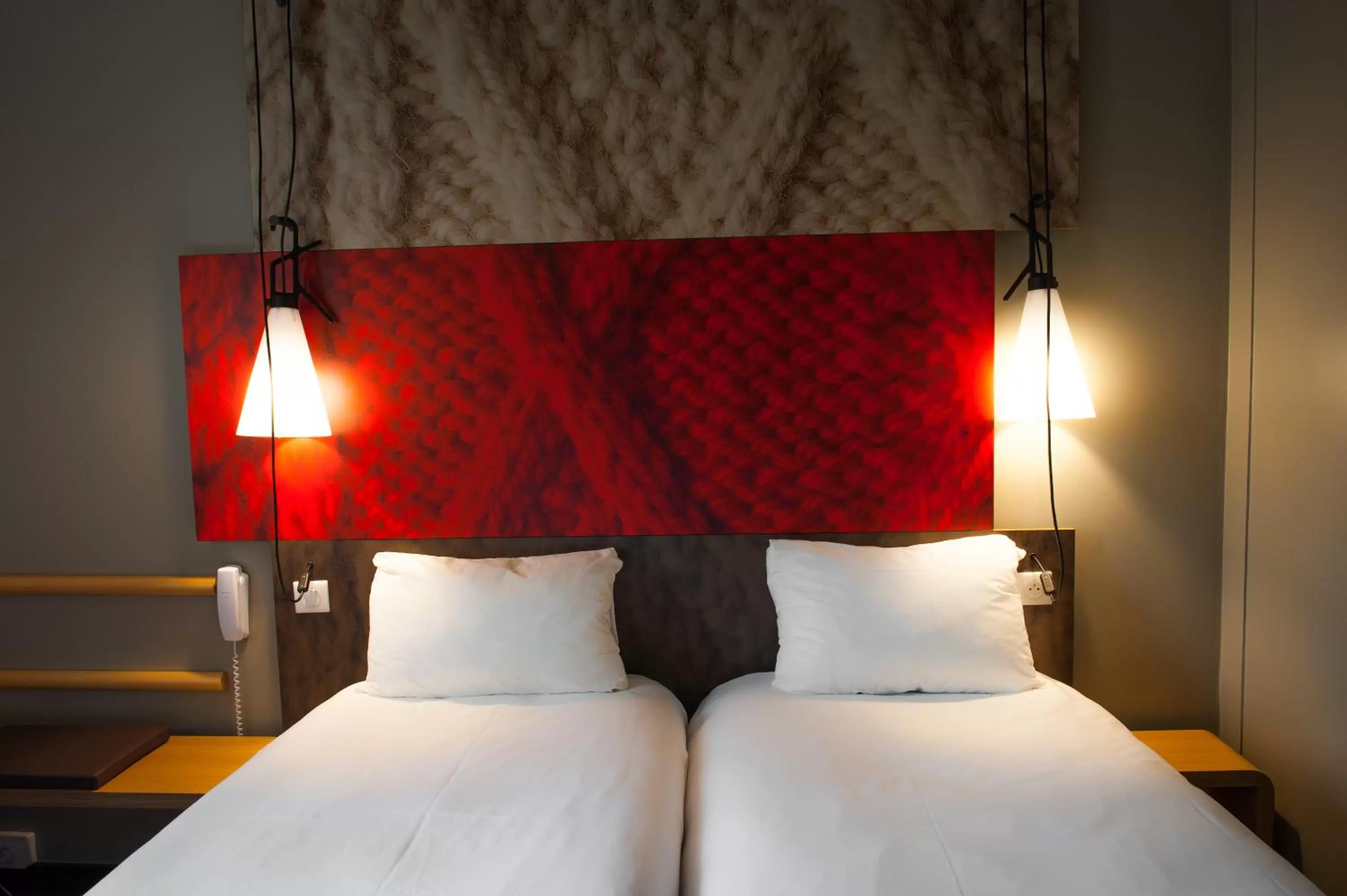 Decorative detail, Bed in ibis Paris La Defense Courbevoie