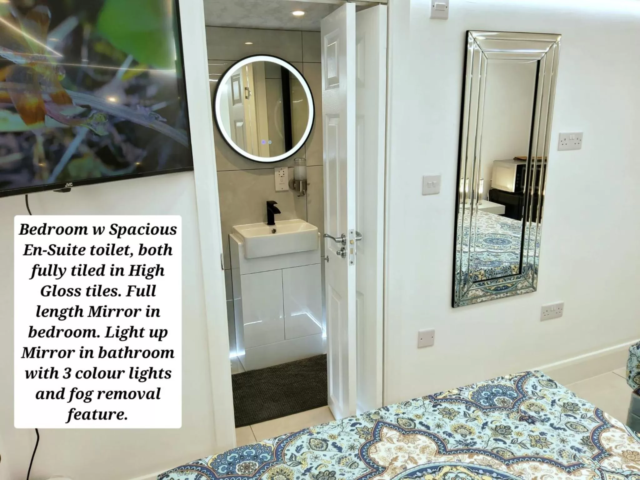 Bathroom in Double Bedroom w Ensuite Bathroom Near Grand Union Canal for Family and Friends