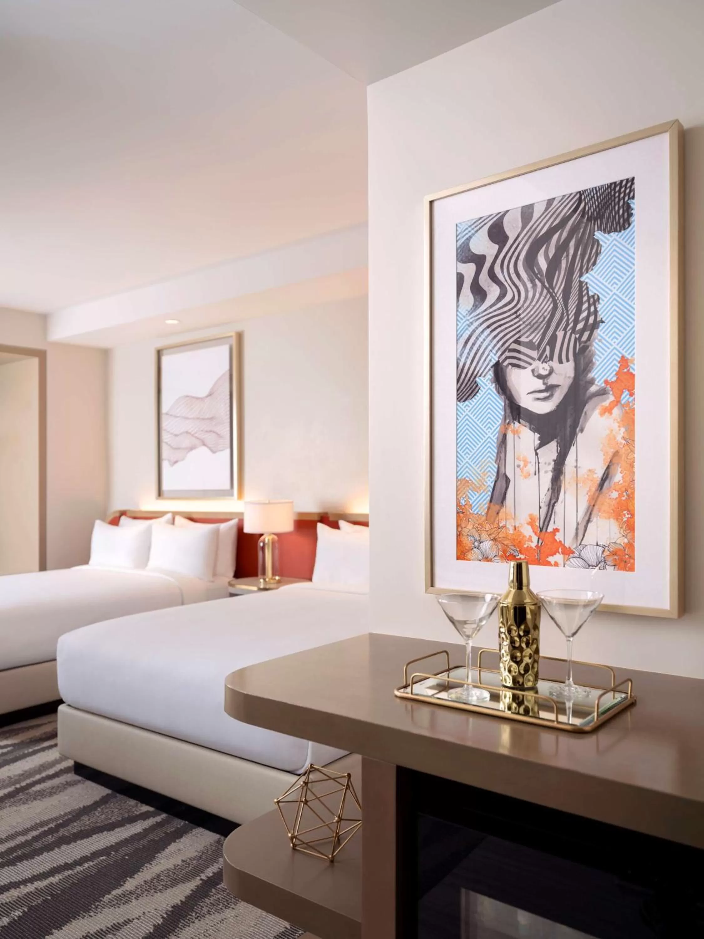 Bed in Conrad Las Vegas At Resorts World