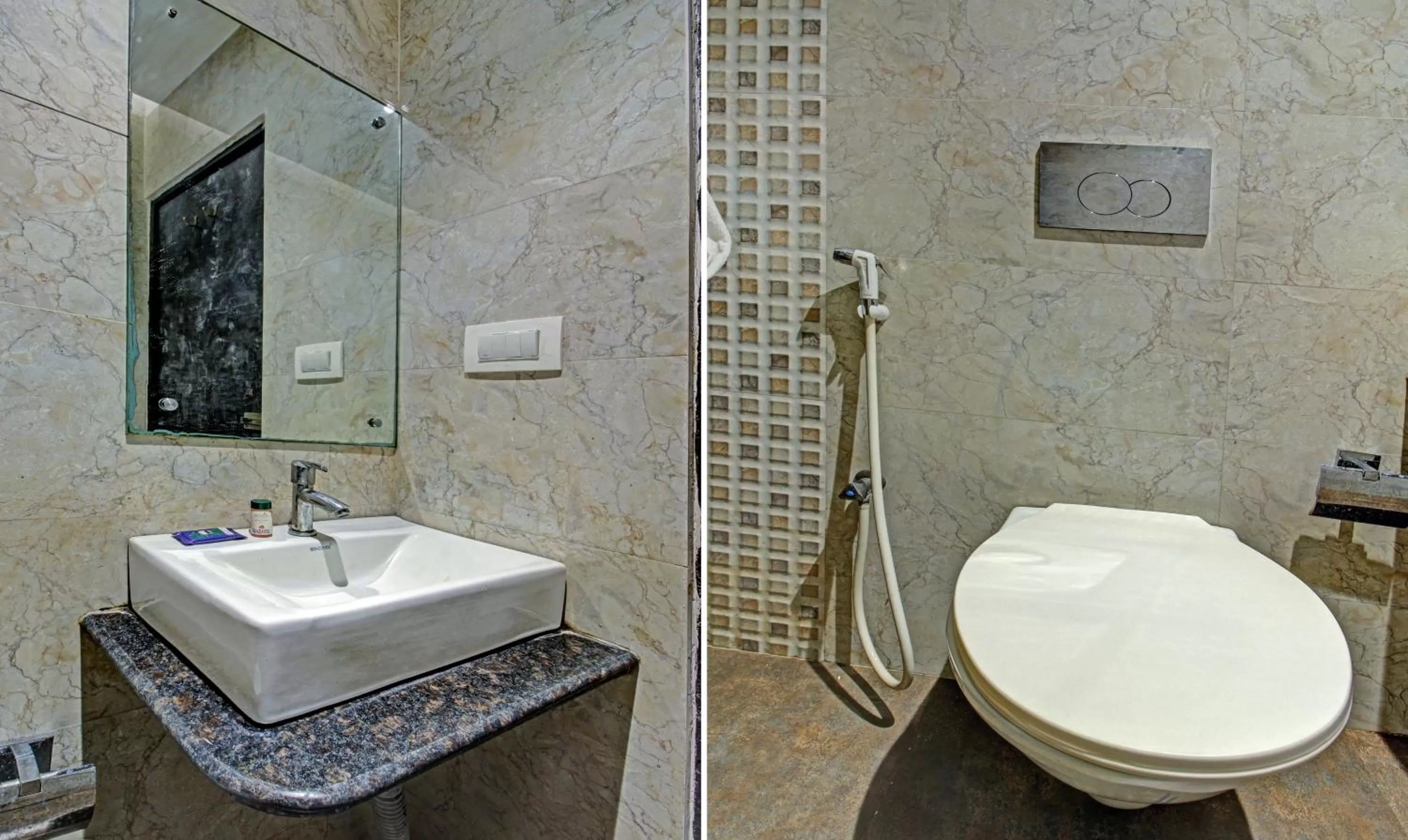 Toilet in Treebo Glassotel Near Ruby Hospital