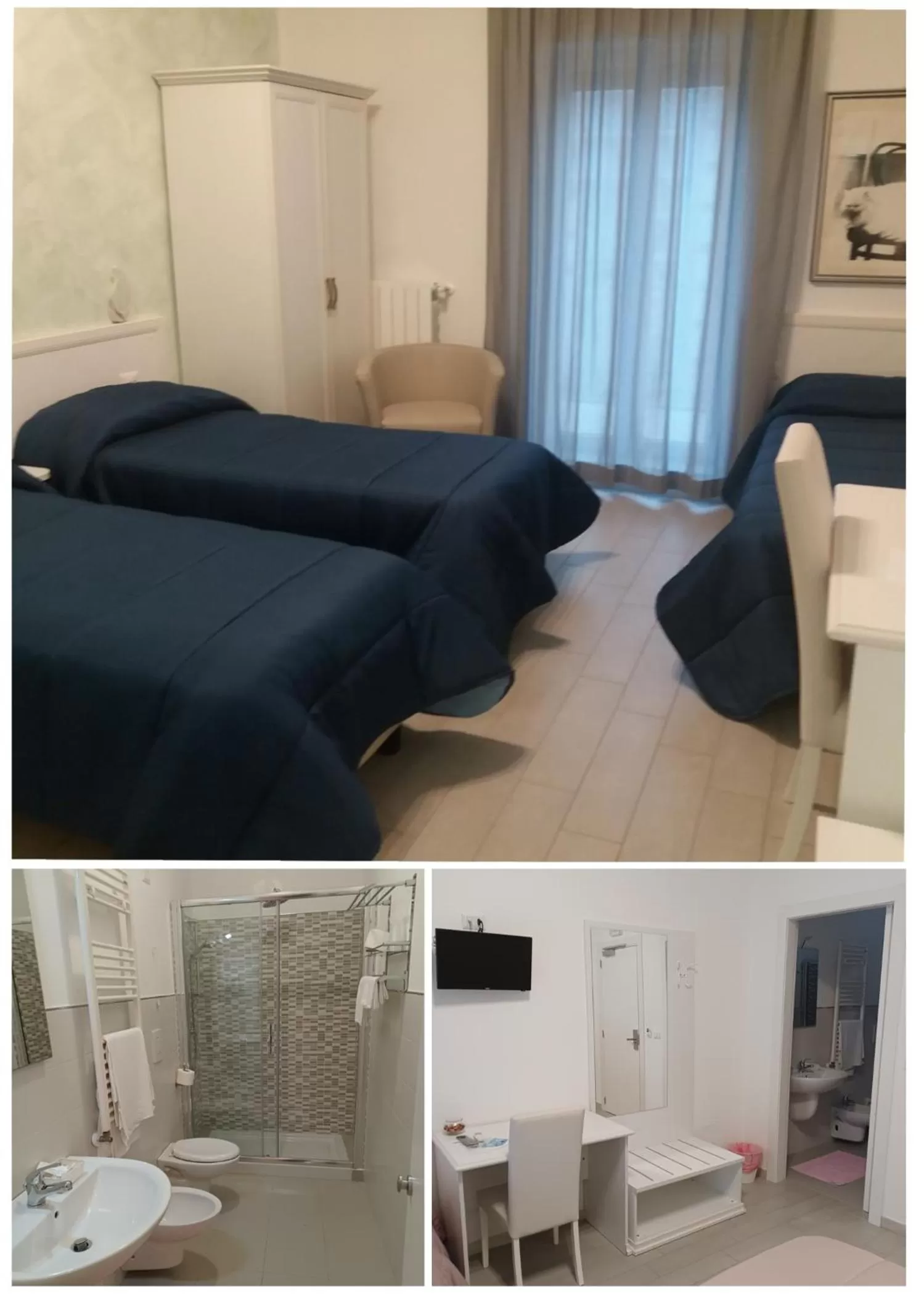 Bathroom, Bed in Hotel Costa