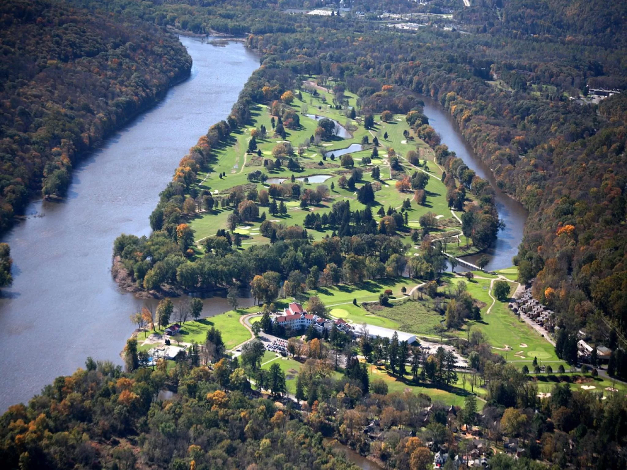 Bird's eye view in Shawnee Inn and Golf Resort