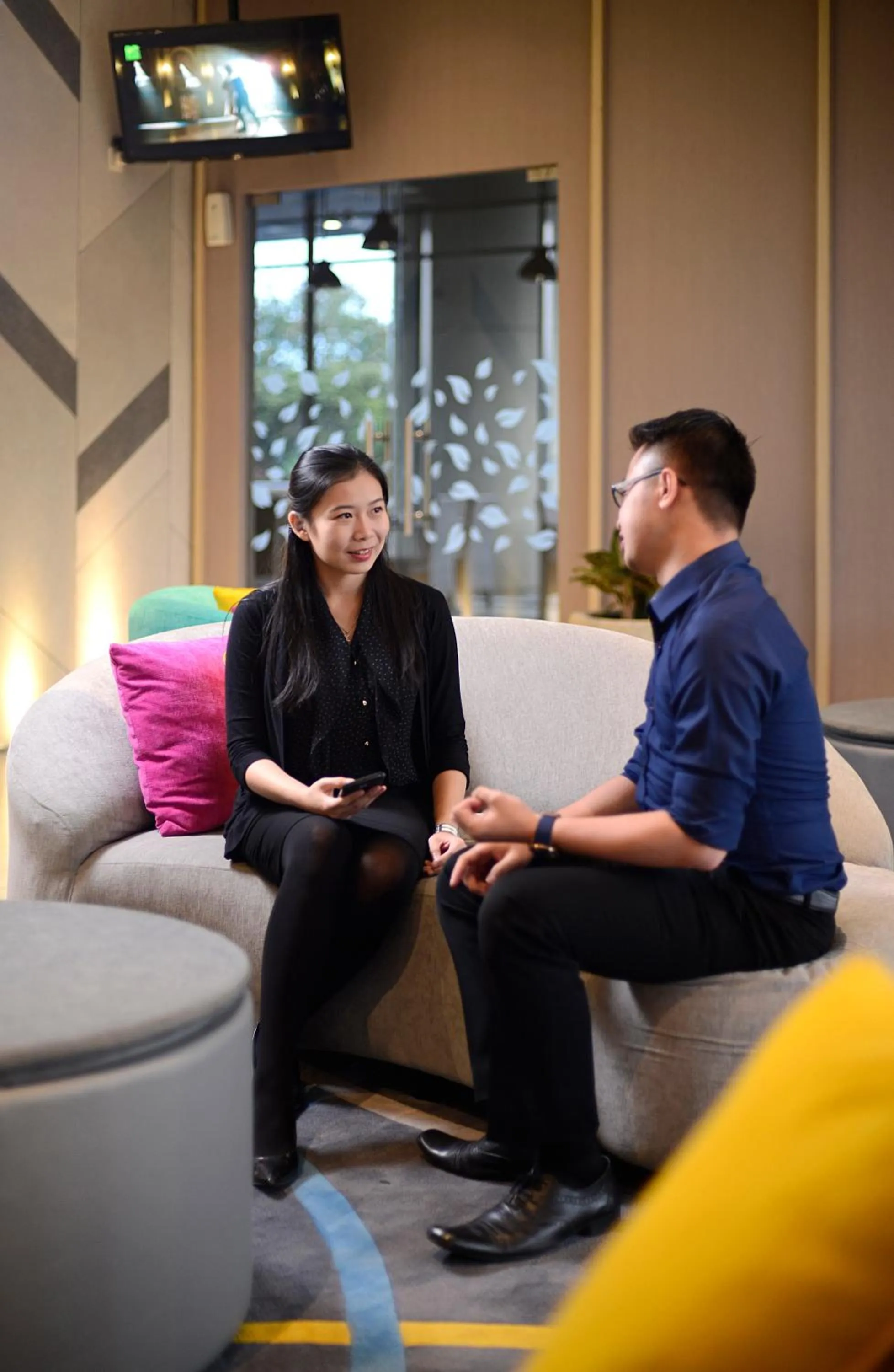 Seating area in Midtown Residence Surabaya