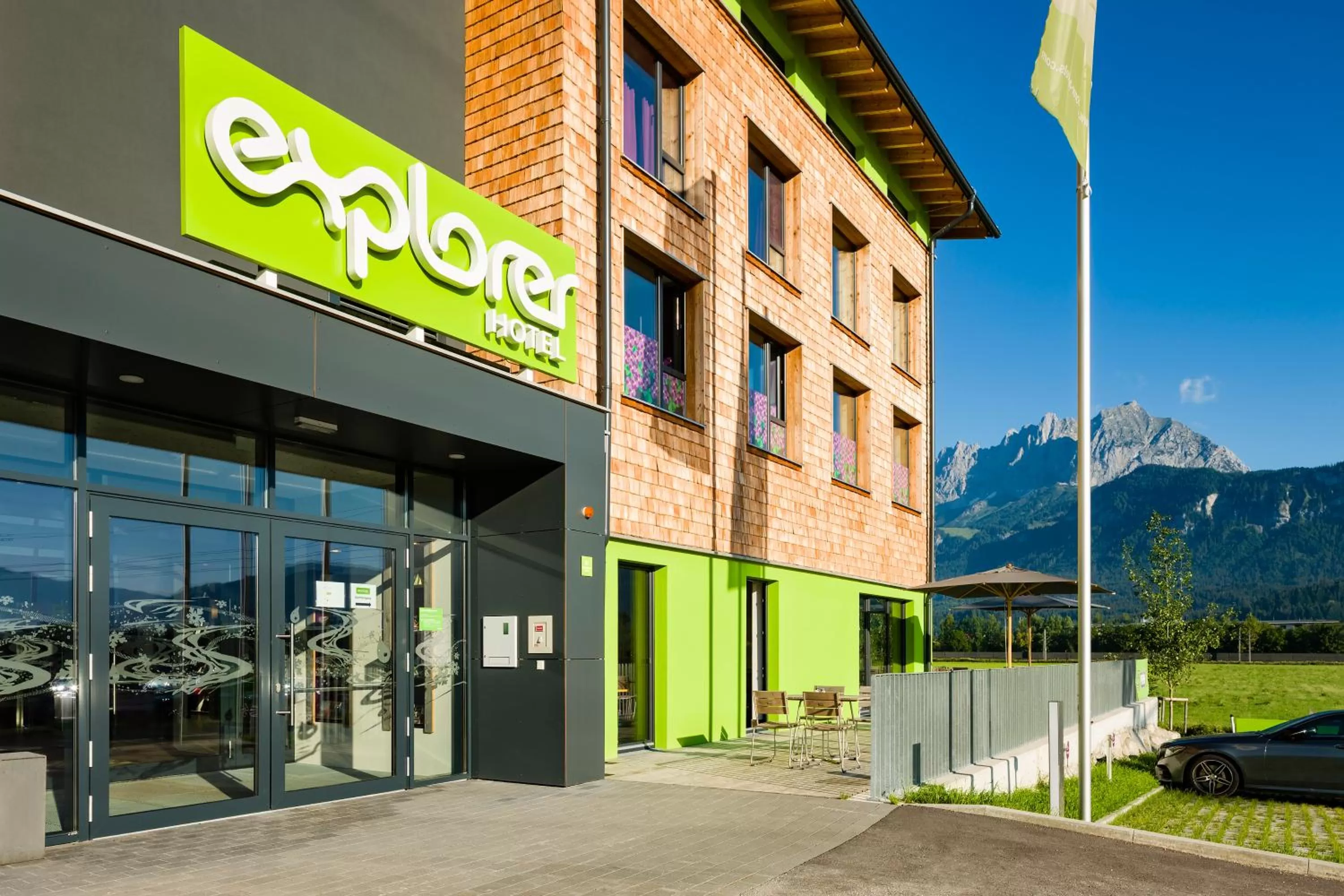 Facade/entrance in Explorer Hotel Kitzbühel