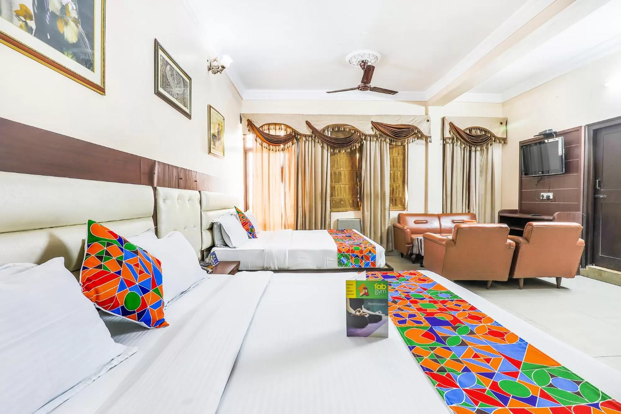 View (from property/room), Bed in FabHotel Pramila Inn