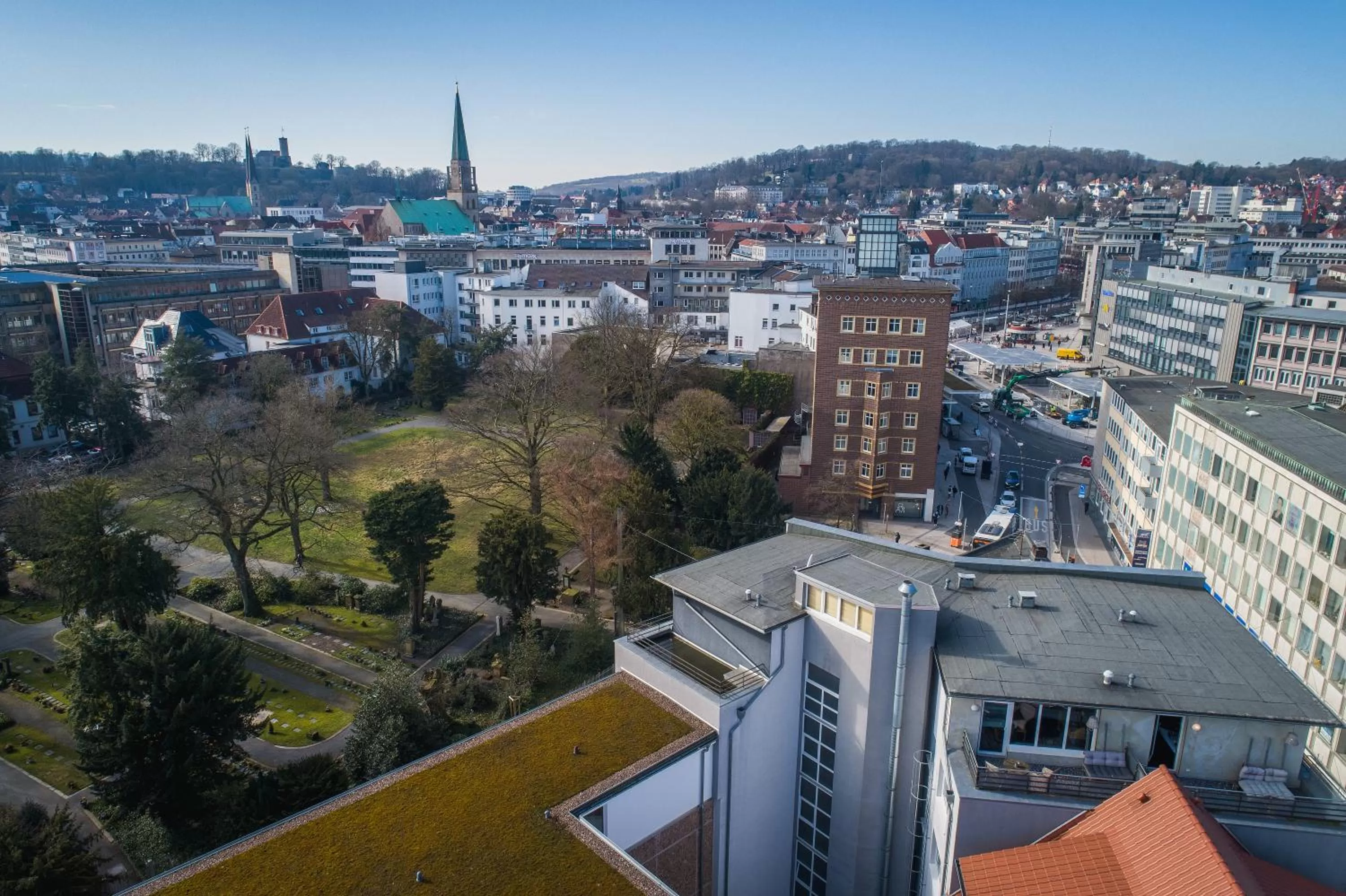 Bird's eye view in Aappartel City Center - kontaktloser Check-in 24h