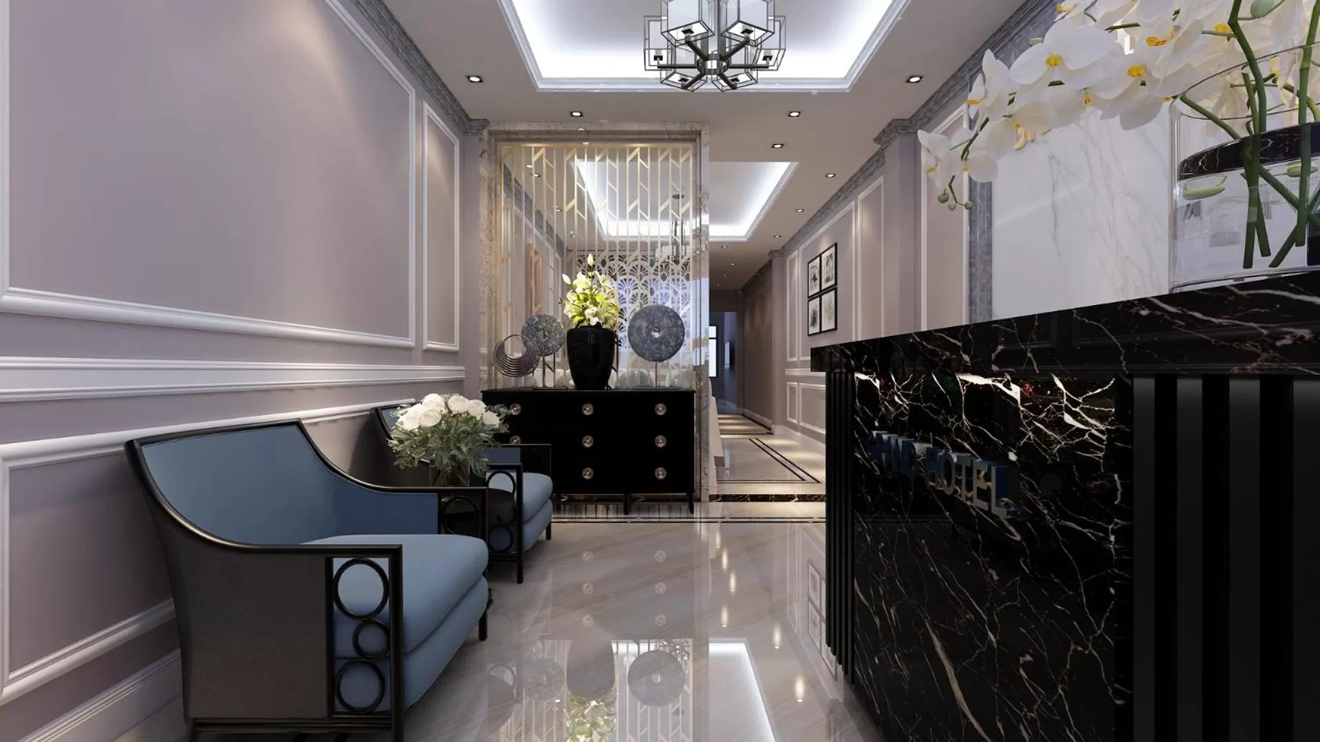 Lobby or reception in S Central Hotel and Spa