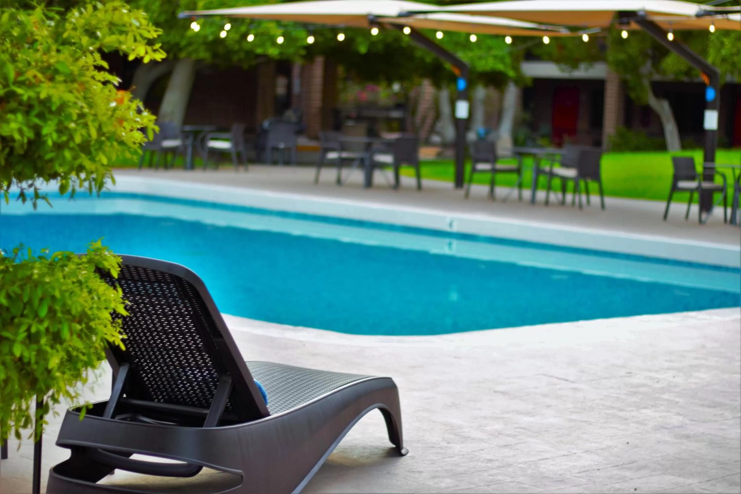 Pool view in Hotel Colonial Mexicali