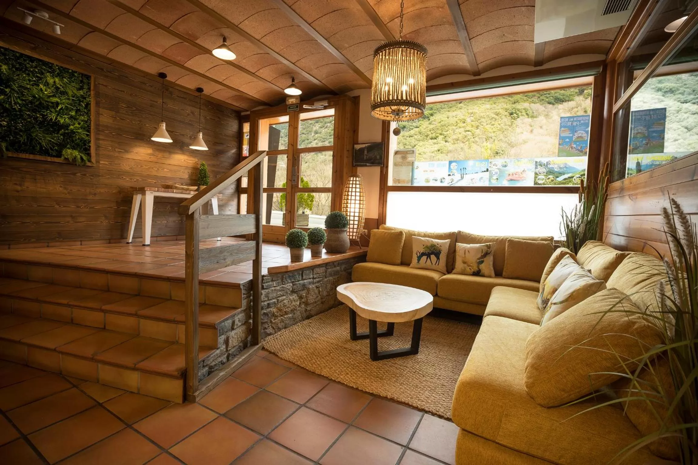 Living room in Hotel Restaurant Les Brases