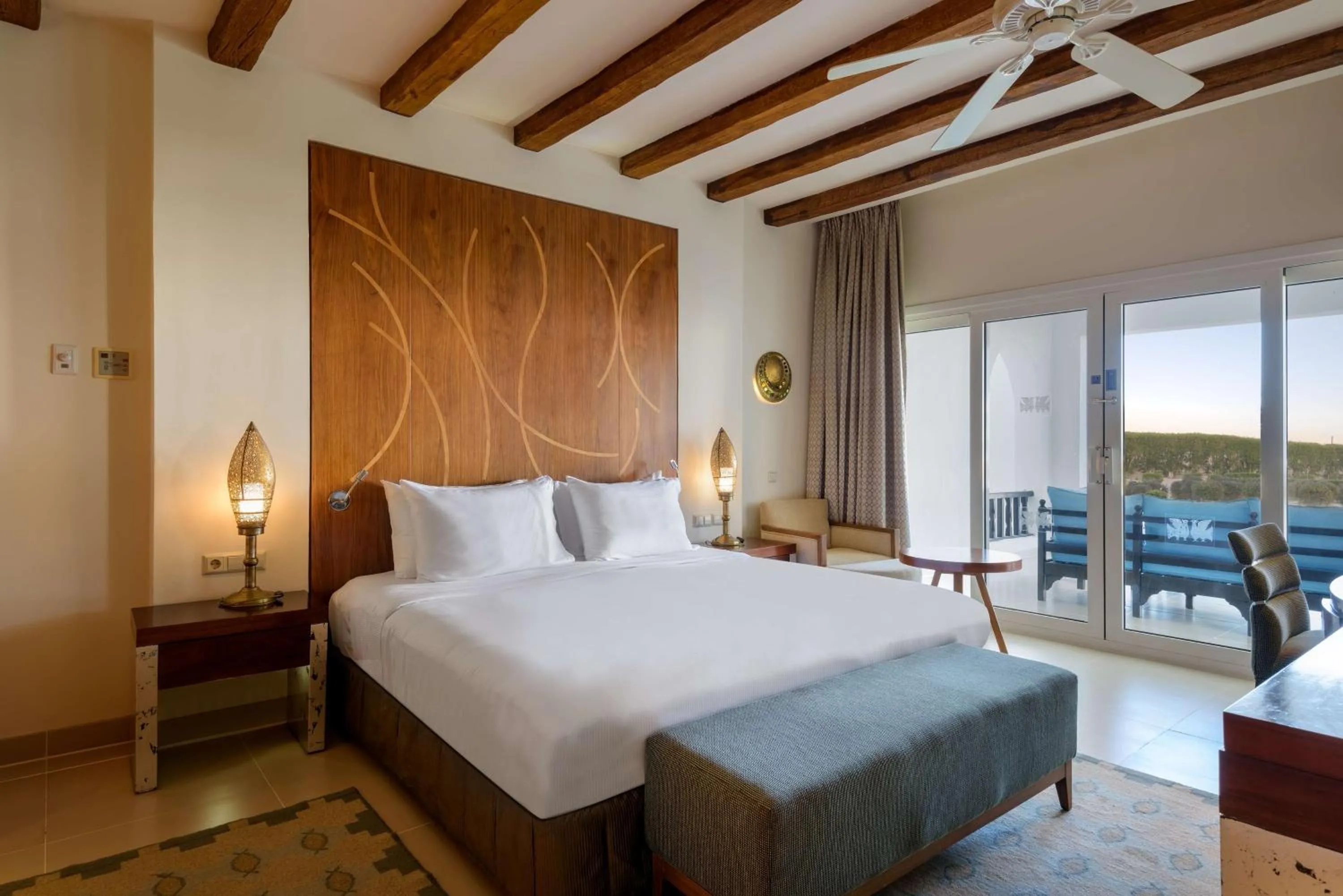 Bed in Hilton Marsa Alam Nubian Resort