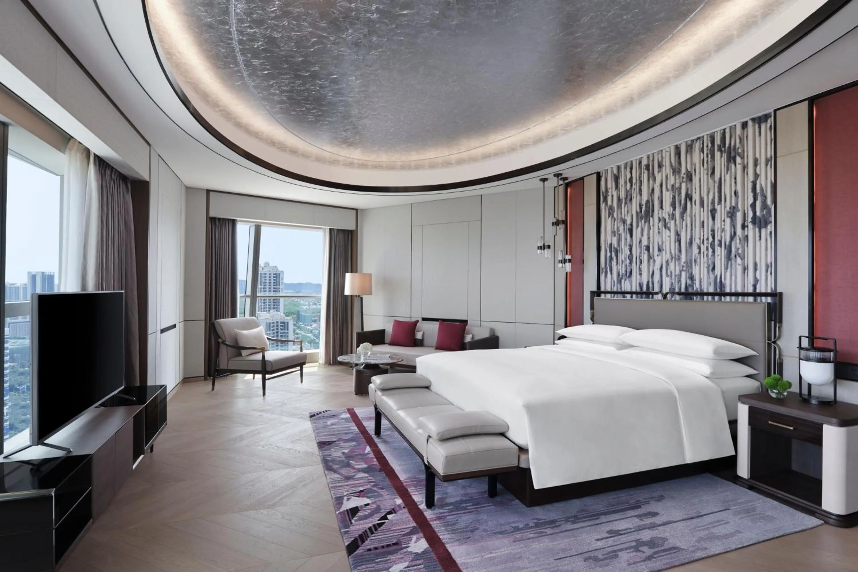 Bedroom, Bed in Zhuhai Marriott Hotel Jinwan