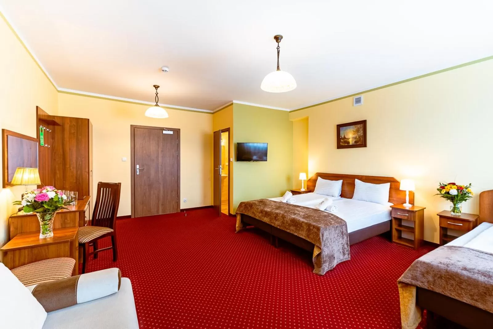 Bed in Hotel Kasztelan