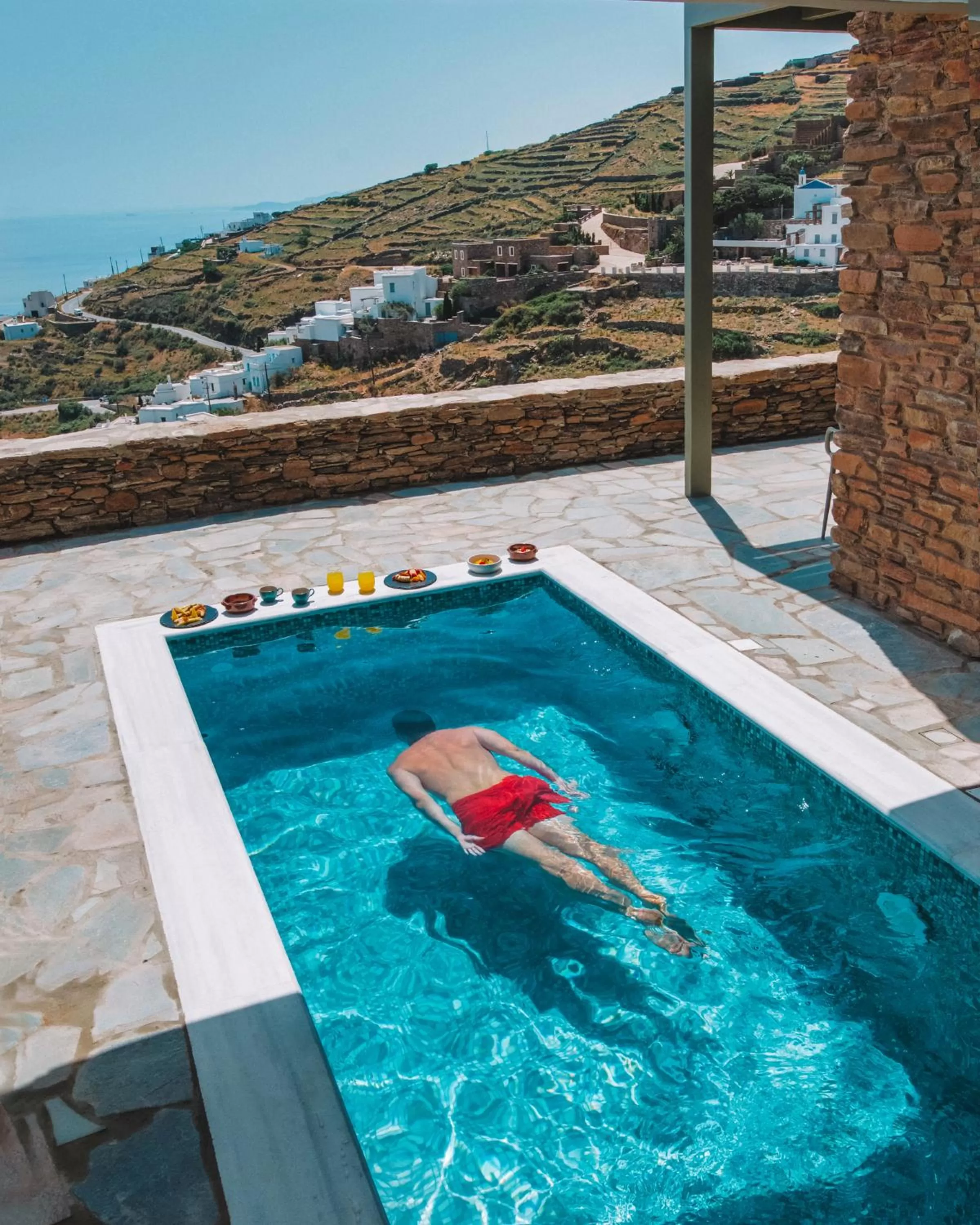 Pool view in Aeolis Tinos Suites