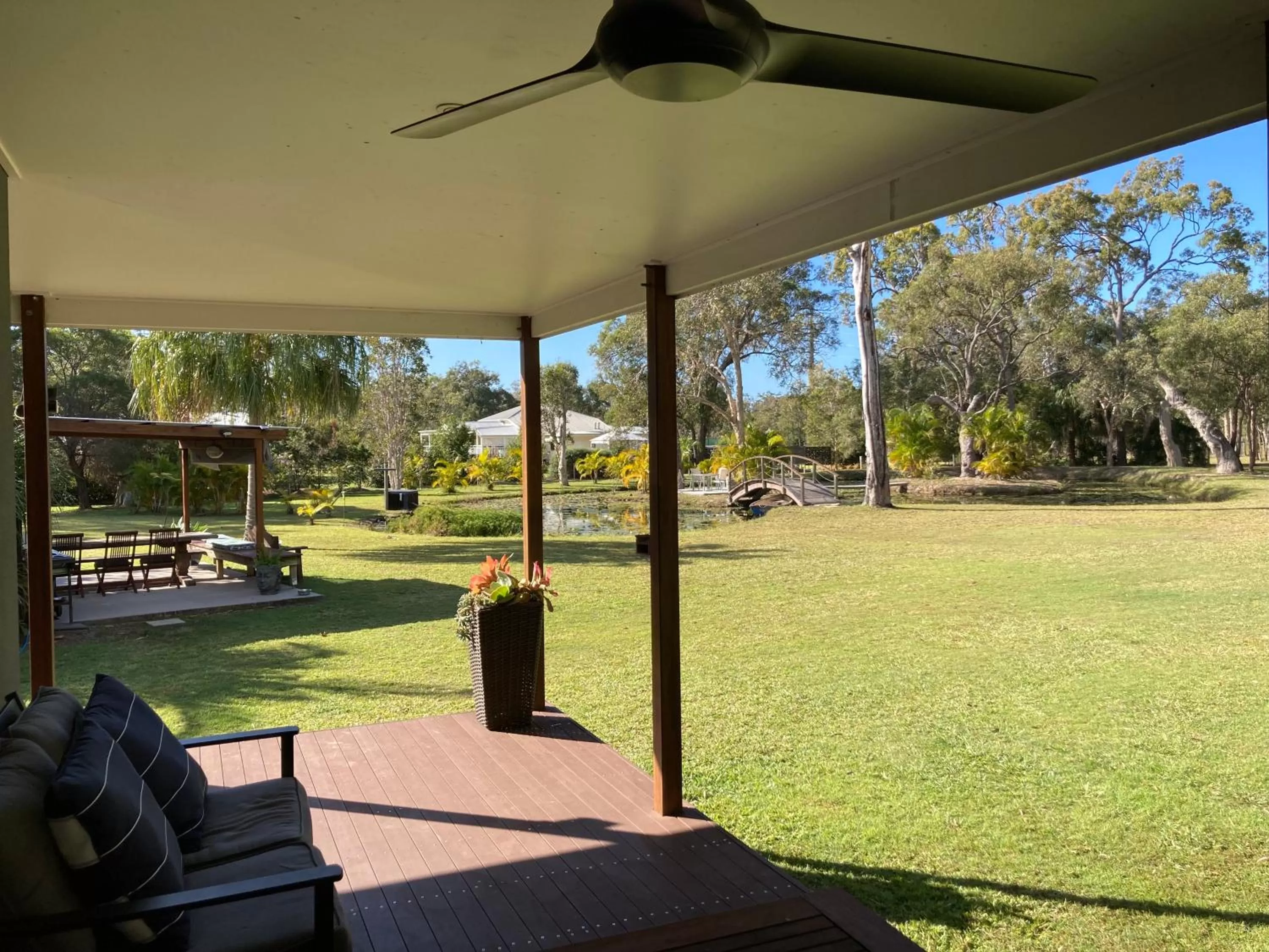 Garden view in Agnes Water Stays over18's