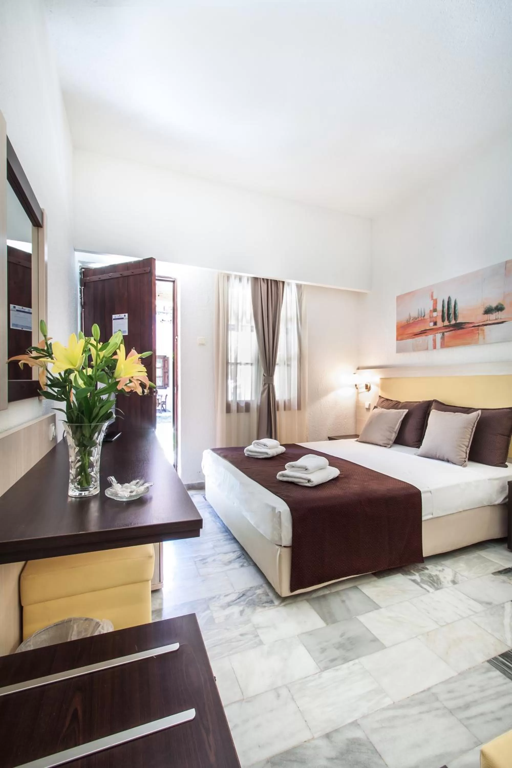 Photo of the whole room, Bed in Rigas Hotel Skopelos