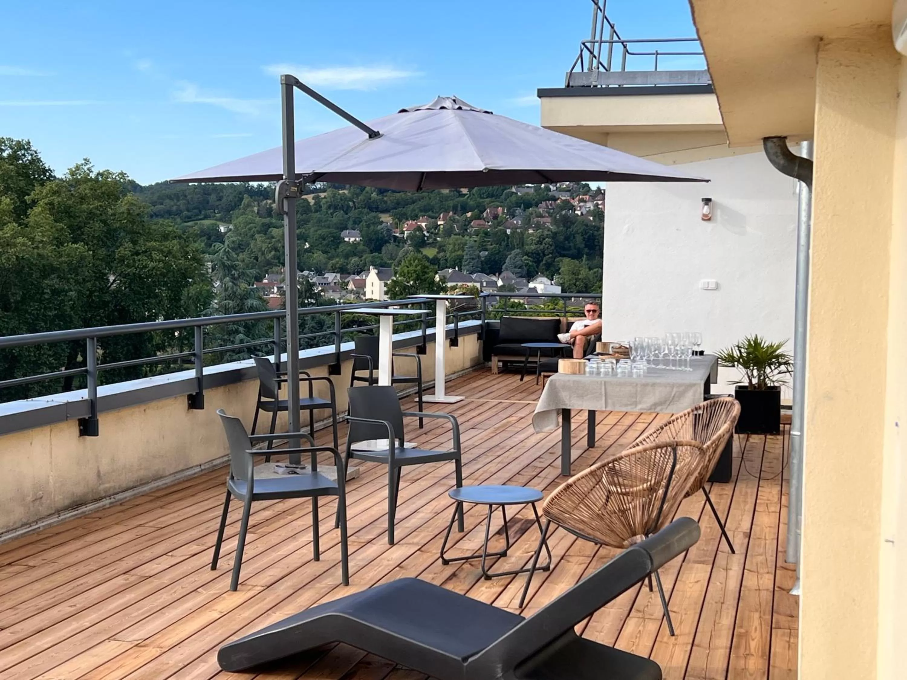 Balcony/Terrace in Best Western Hotel Le Quercy