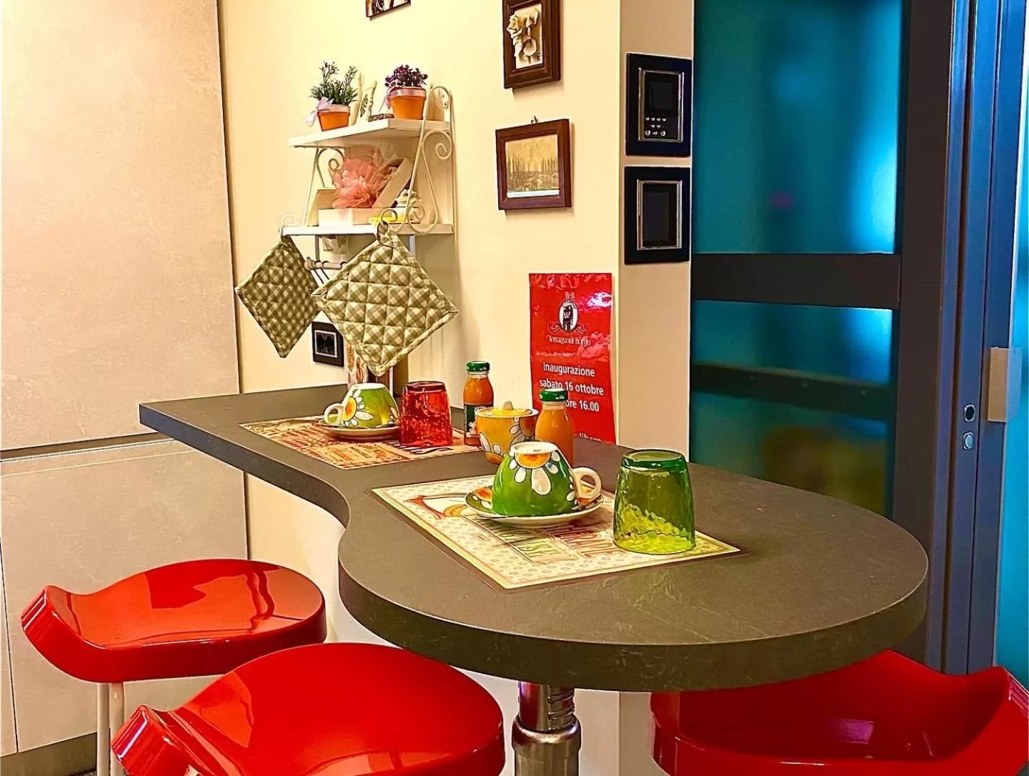 Coffee/tea facilities, Kitchen/Kitchenette in B&B Terrazza Sul Borgo