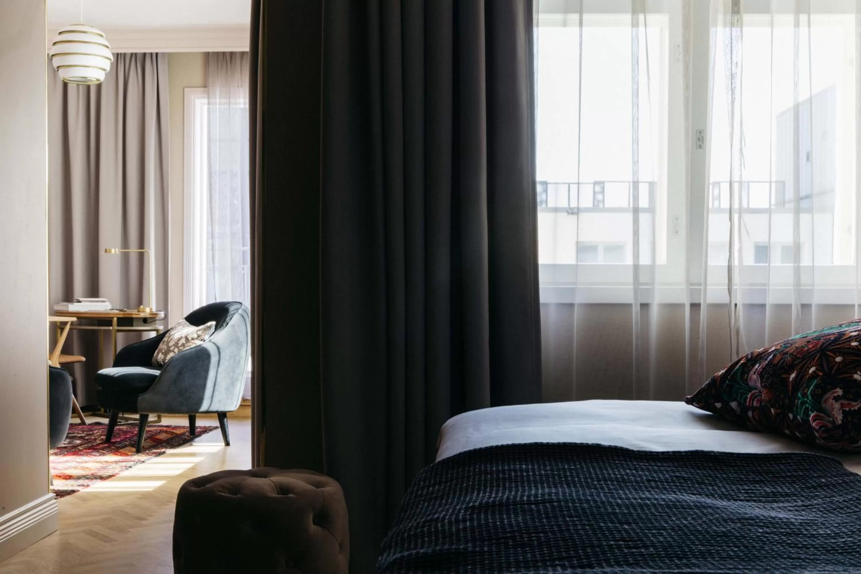 Decorative detail, Bed in Hotel St. George Helsinki