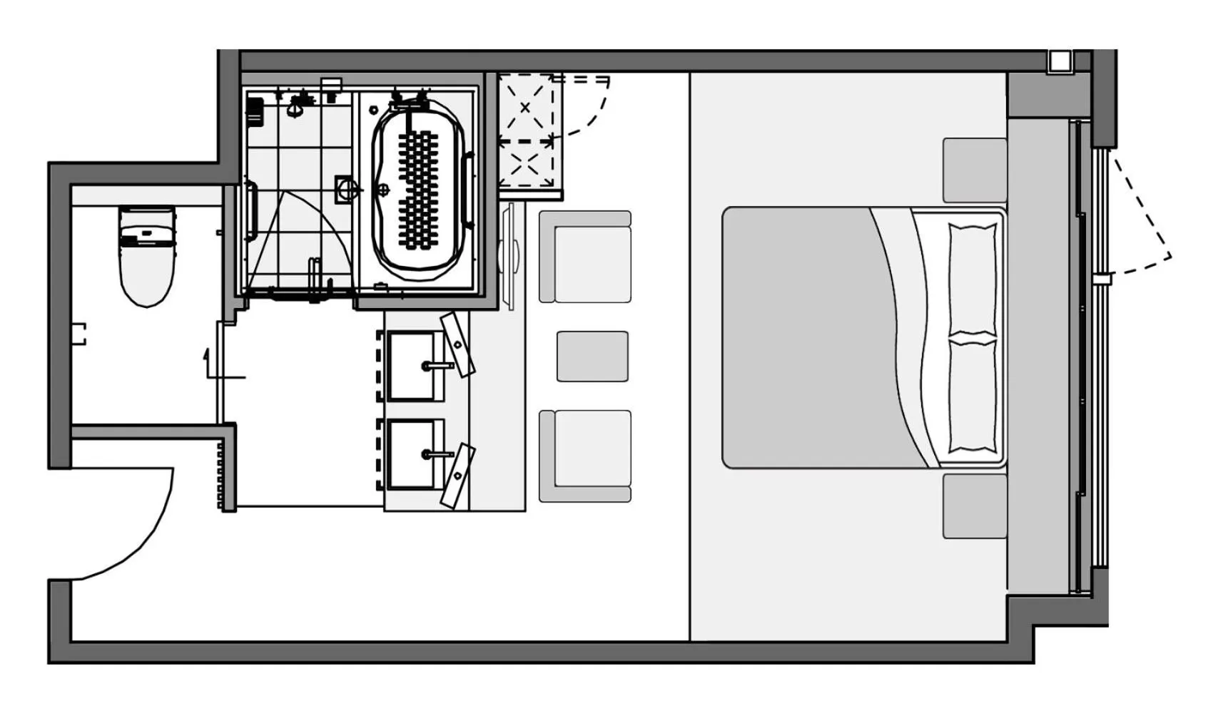 Floor plan in KAYA Kyoto Nijo Castle, BW Signature Collection by Best Western