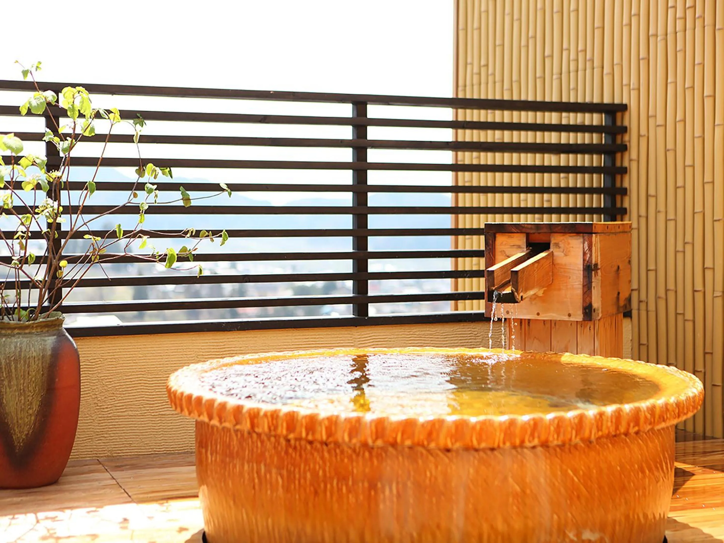 Hot Spring Bath in Ryokan Biyunoyado