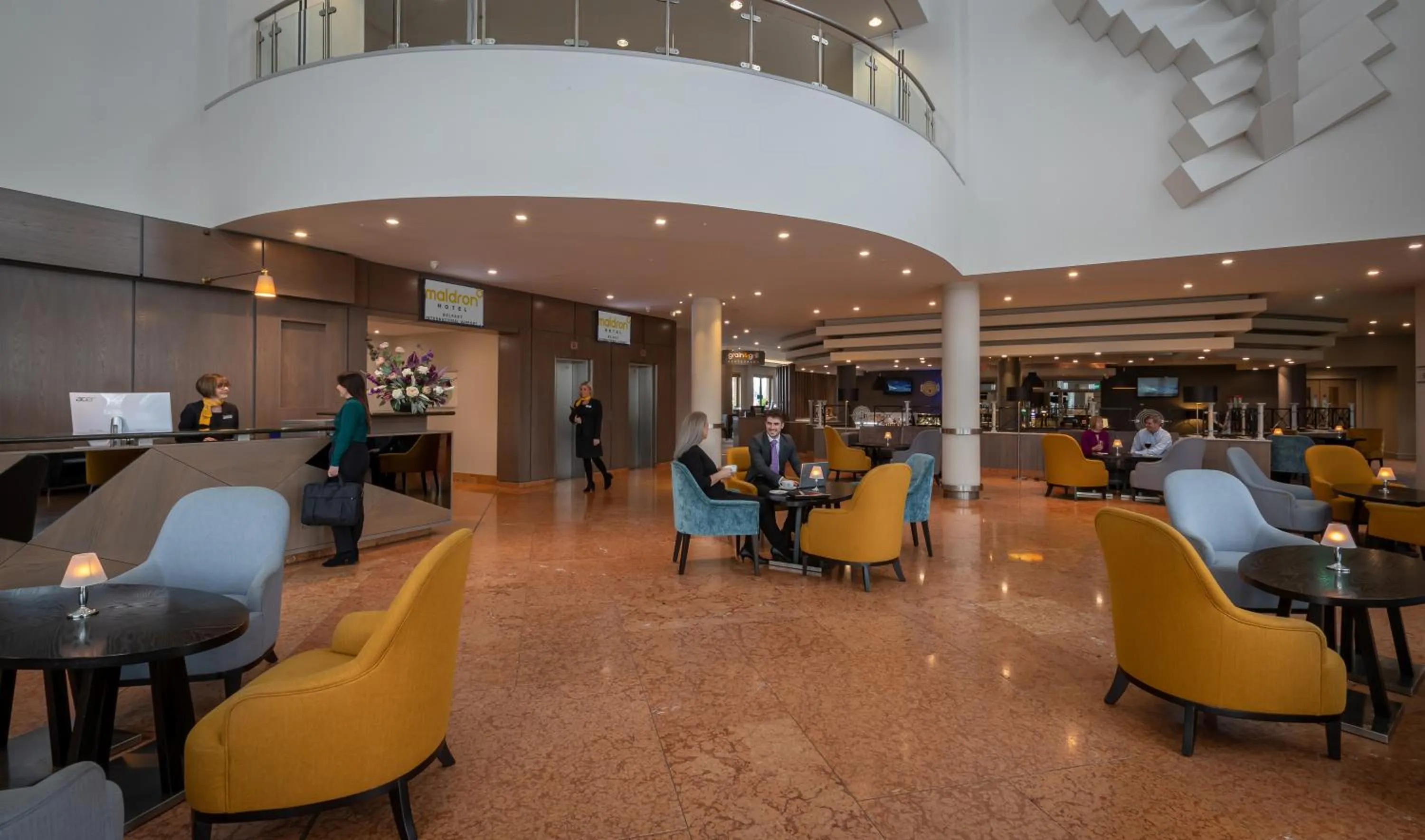 Lobby or reception in Maldron Hotel Belfast International Airport
