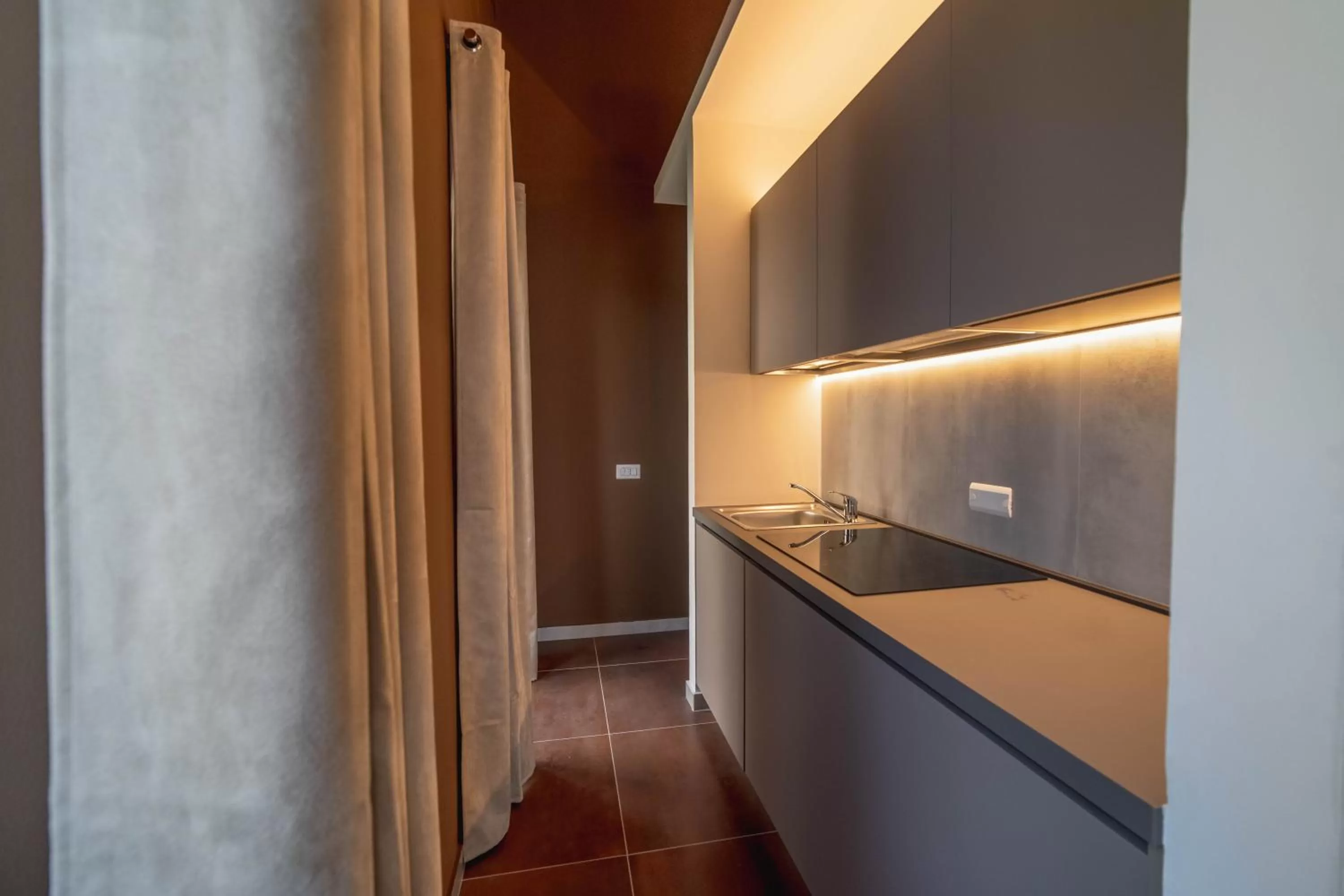 Kitchen or kitchenette in Residenza Nausicaa - 50 meters from the beach